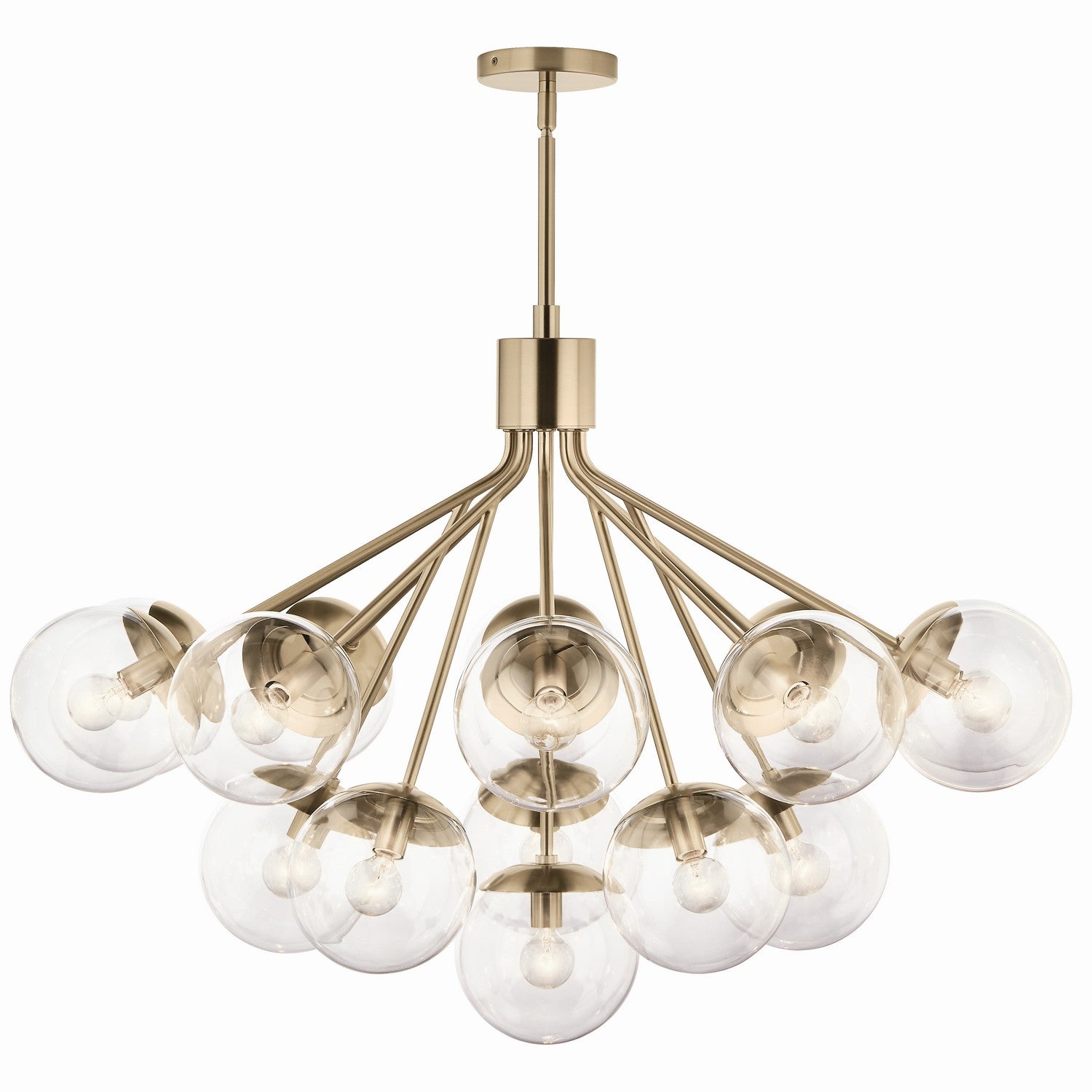 Kichler - 52702CPZCLR - 16 Light Chandelier Convertible - Silvarious - Champagne Bronze