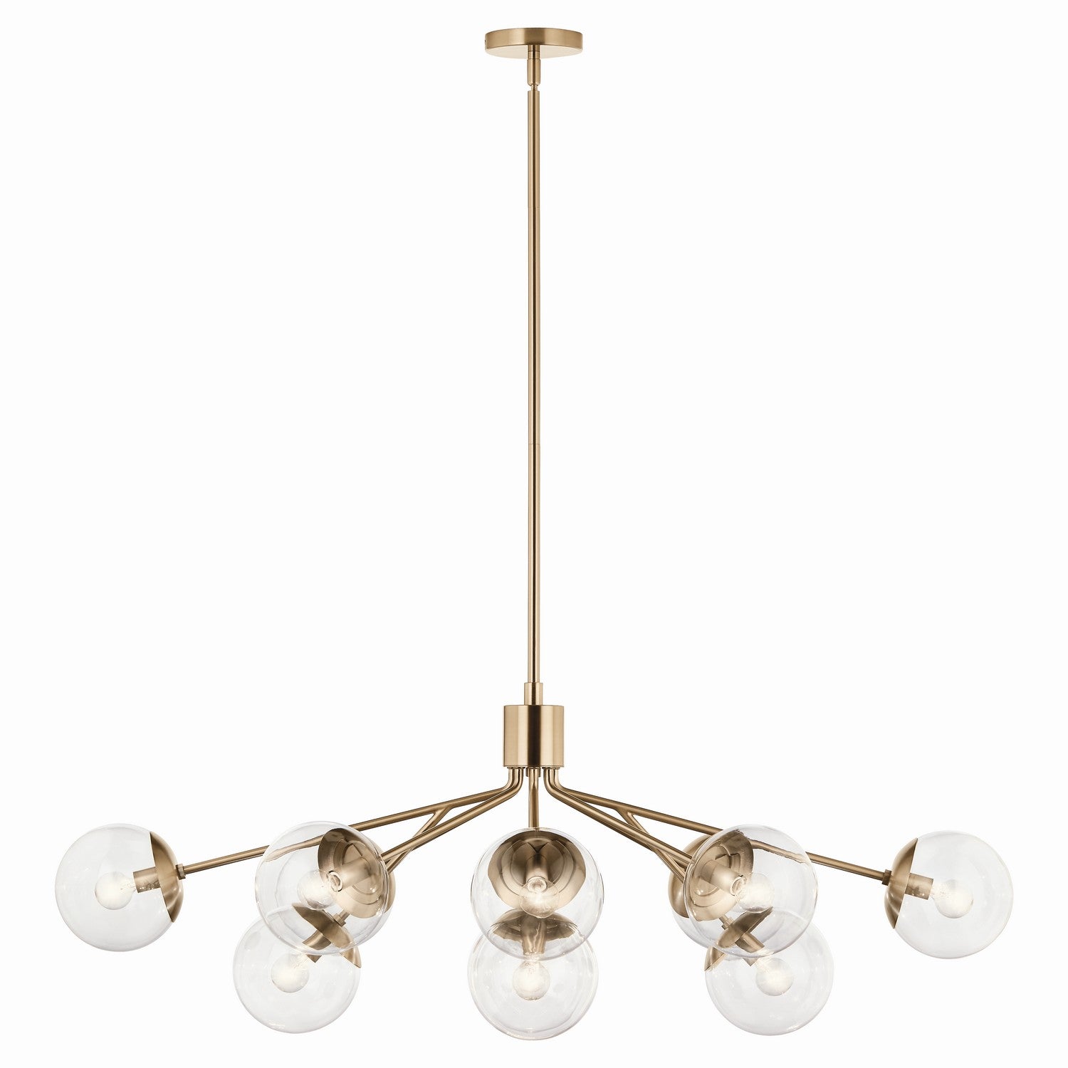Kichler - 52703CPZCLR - 12 Light Linear Chandelier Convertible - Silvarious - Champagne Bronze