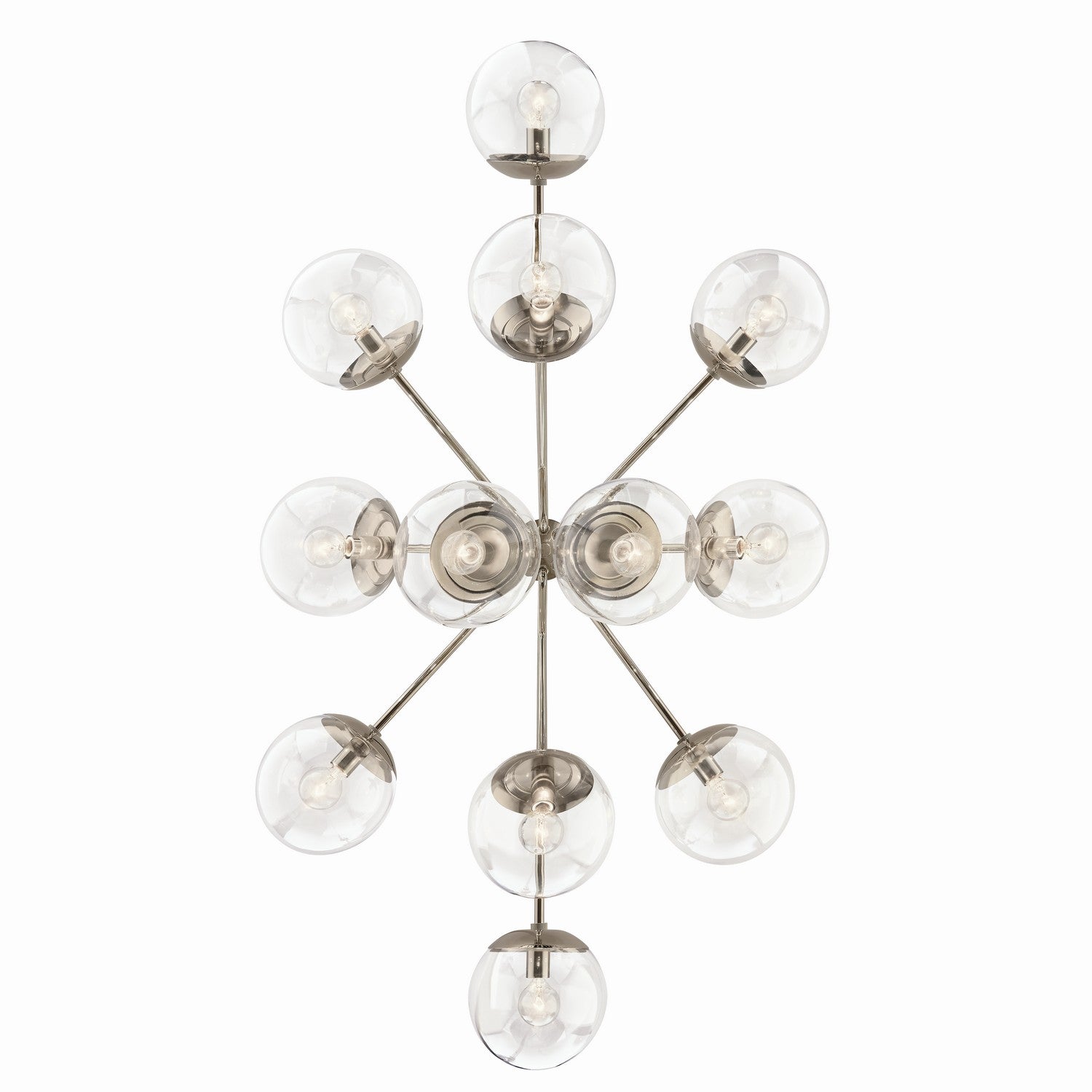 Kichler - 52703PNCLR - 12 Light Linear Chandelier Convertible - Silvarious - Polished Nickel