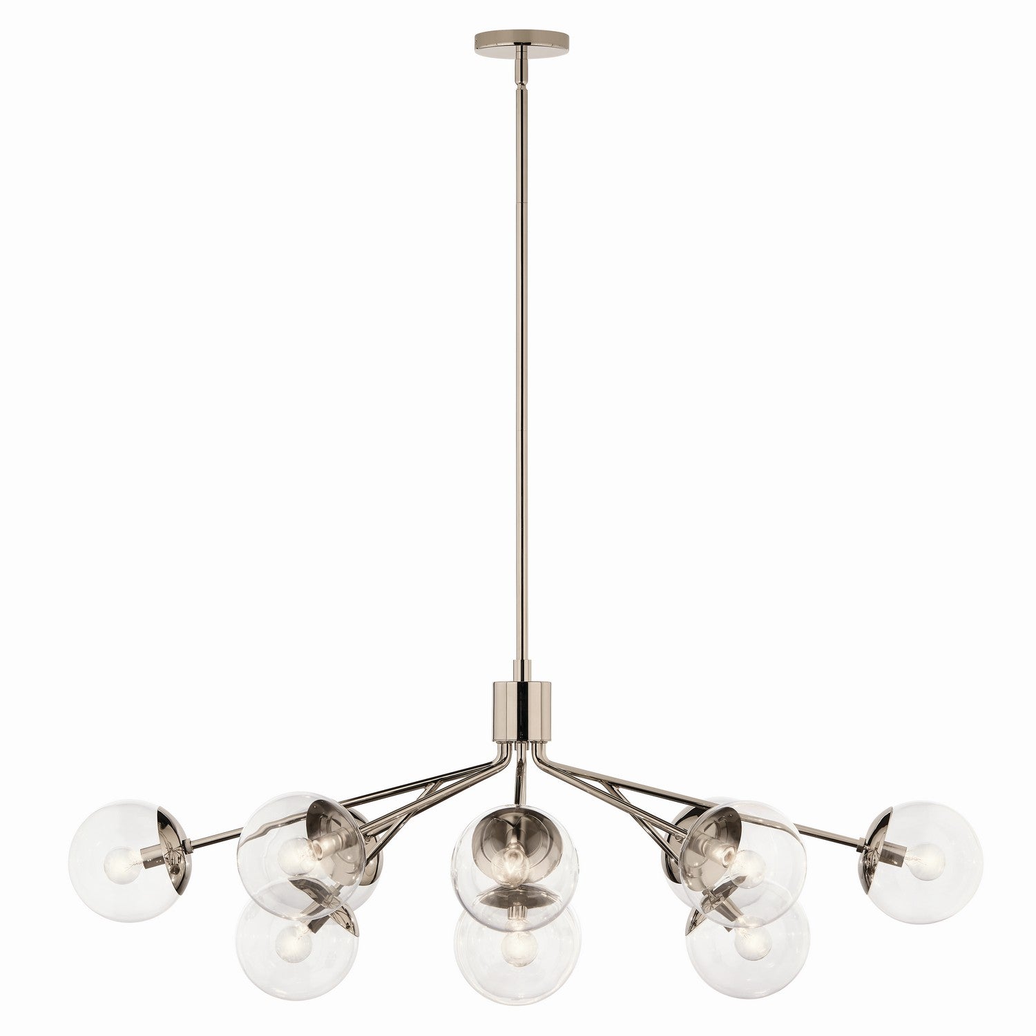 Kichler - 52703PNCLR - 12 Light Linear Chandelier Convertible - Silvarious - Polished Nickel