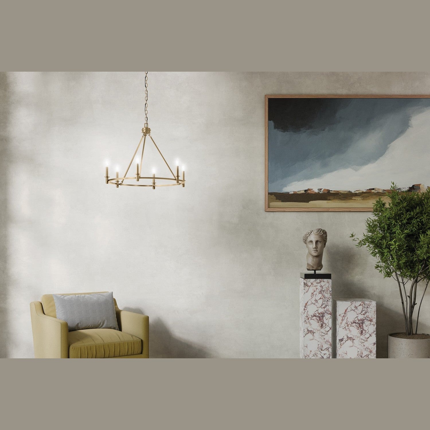 Kichler - 52705CPZ - Six Light Chandelier - Carrick - Champagne Bronze
