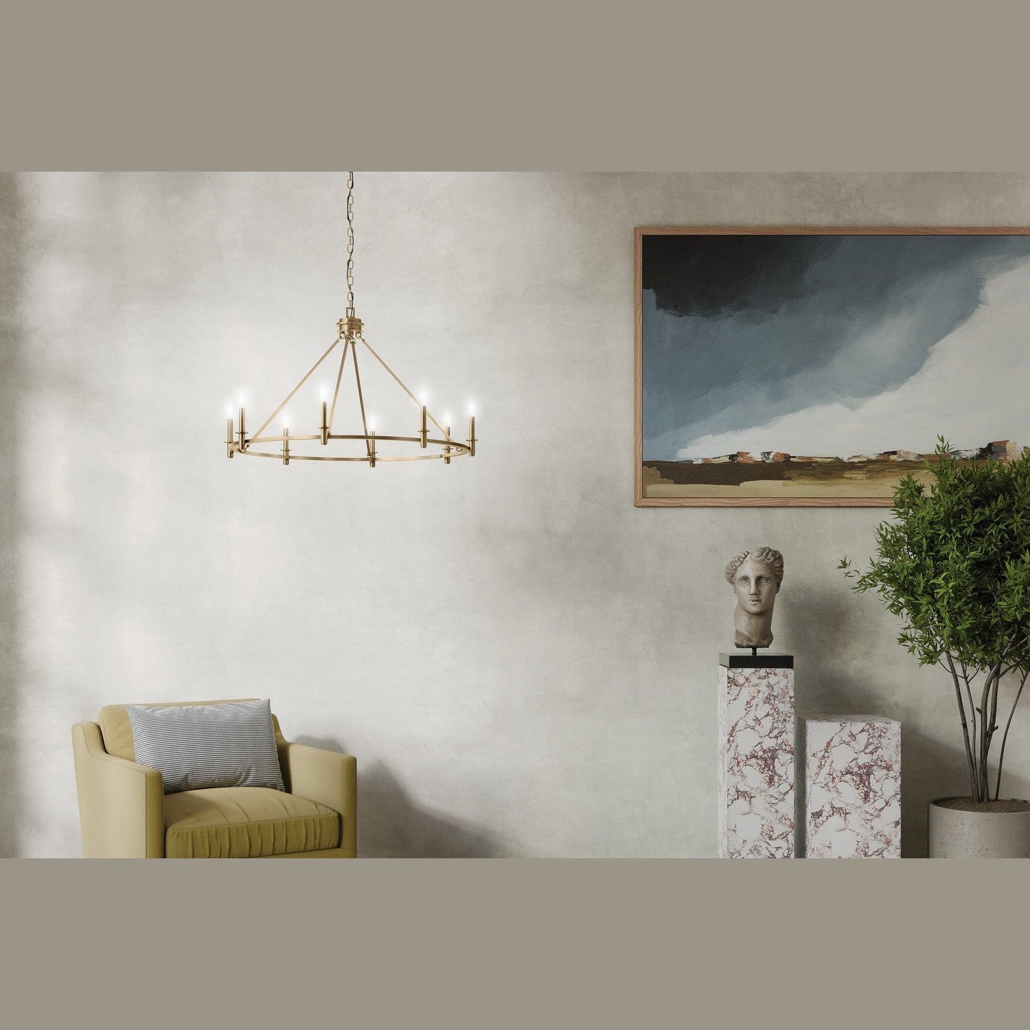 Kichler - 52706CPZ - Eight Light Chandelier - Carrick - Champagne Bronze