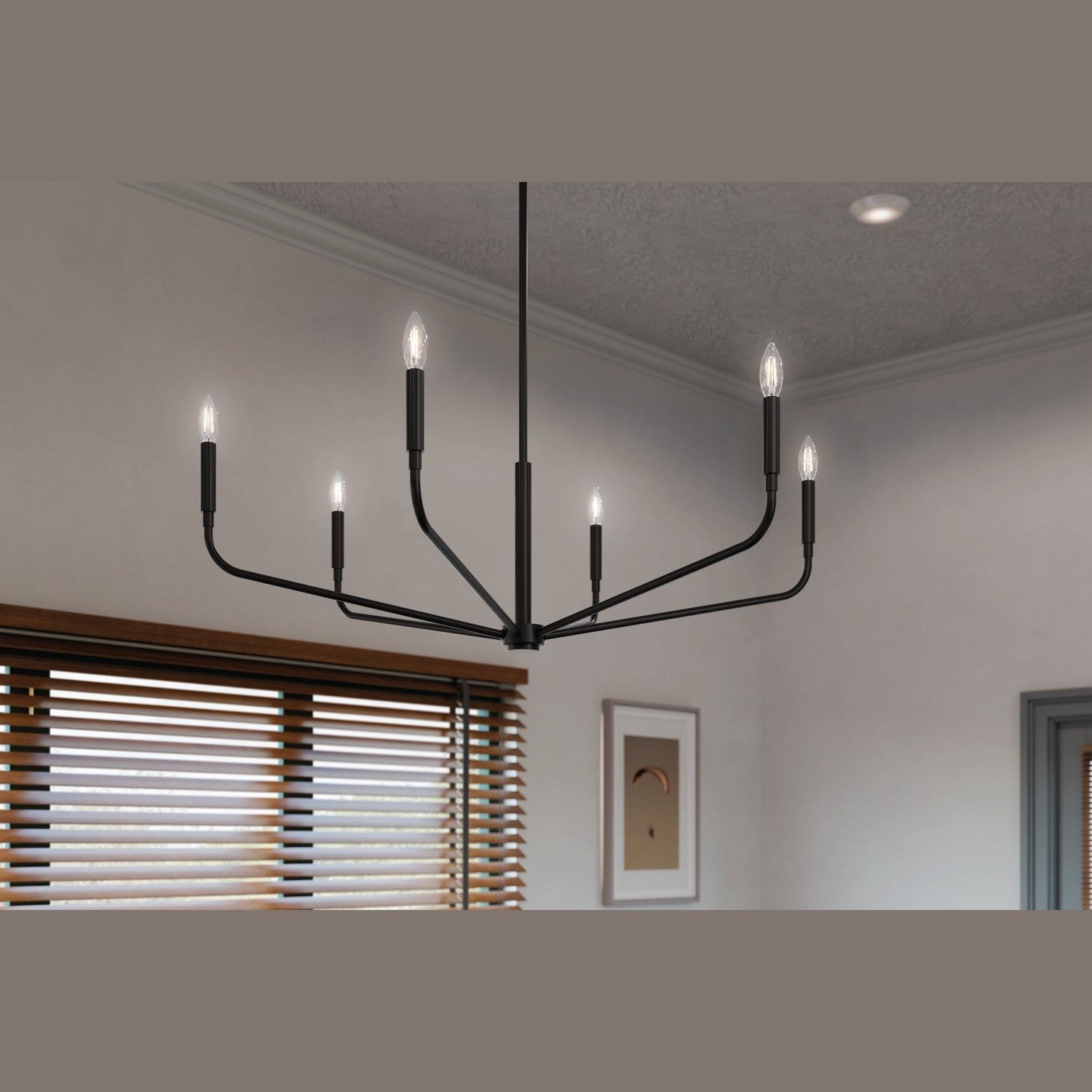 Kichler - 52719BK - Six Light Chandelier - Madden - Black