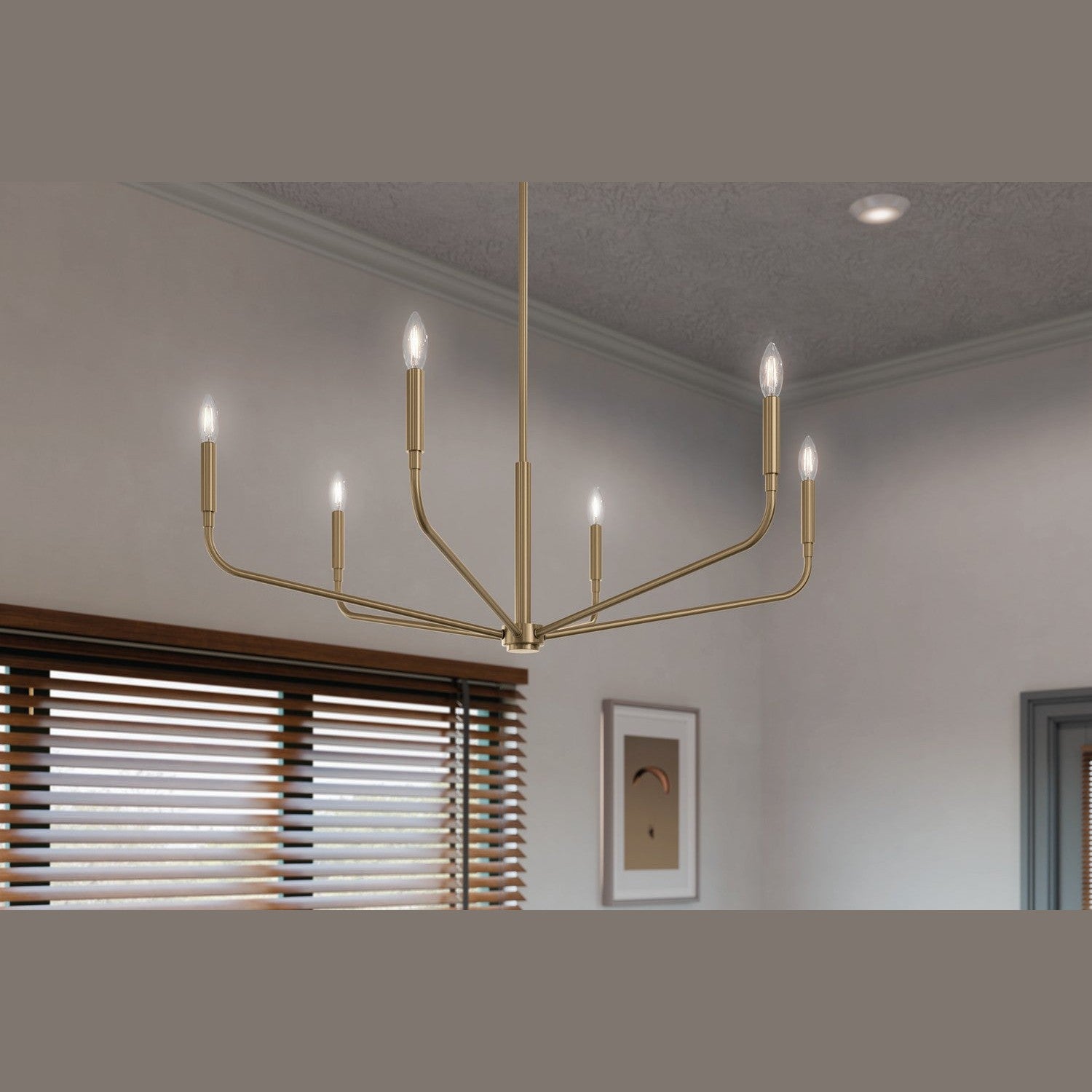 Kichler - 52719CPZ - Six Light Chandelier - Madden - Champagne Bronze