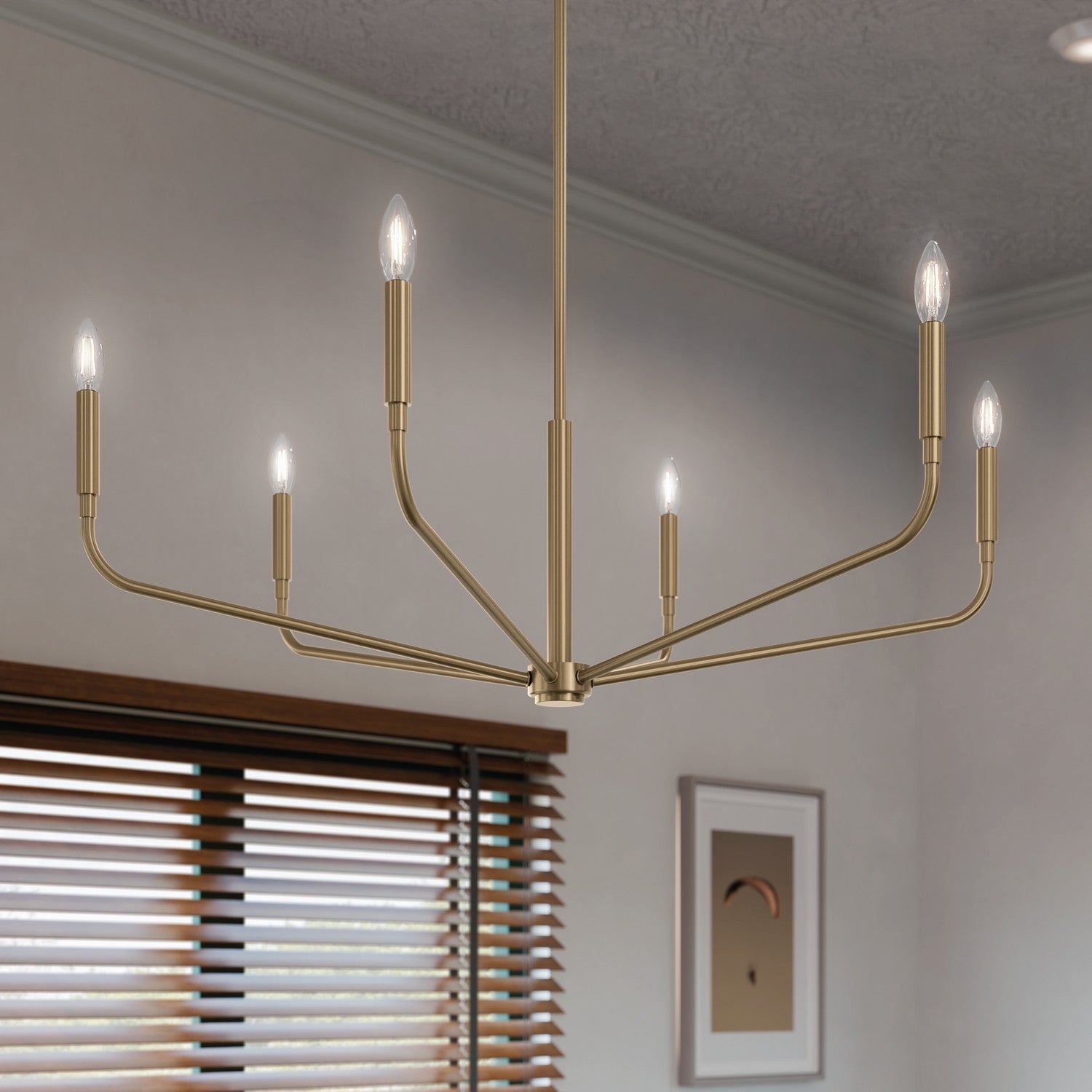 Kichler - 52719CPZ - Six Light Chandelier - Madden - Champagne Bronze