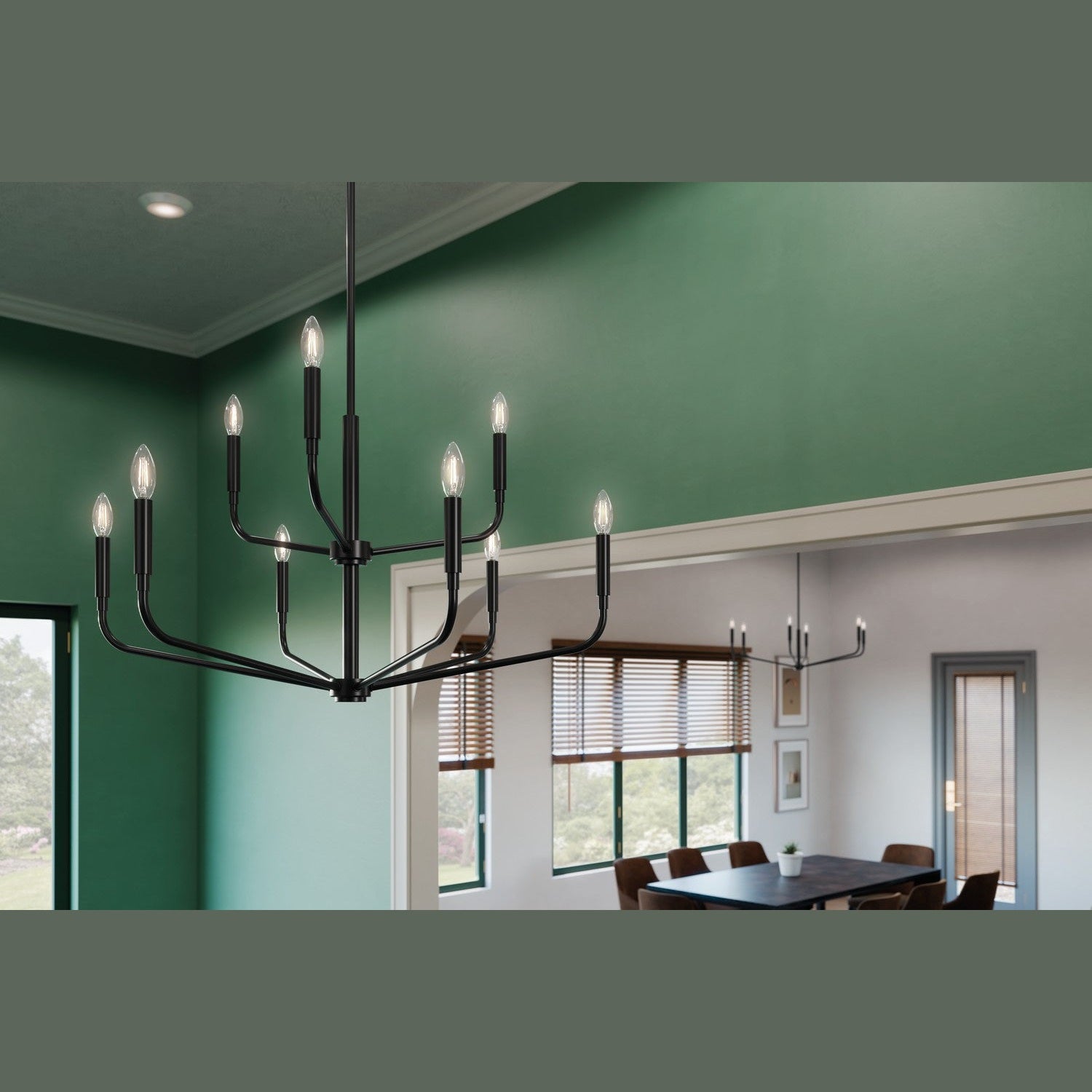 Kichler - 52720BK - Nine Light Chandelier - Madden - Black