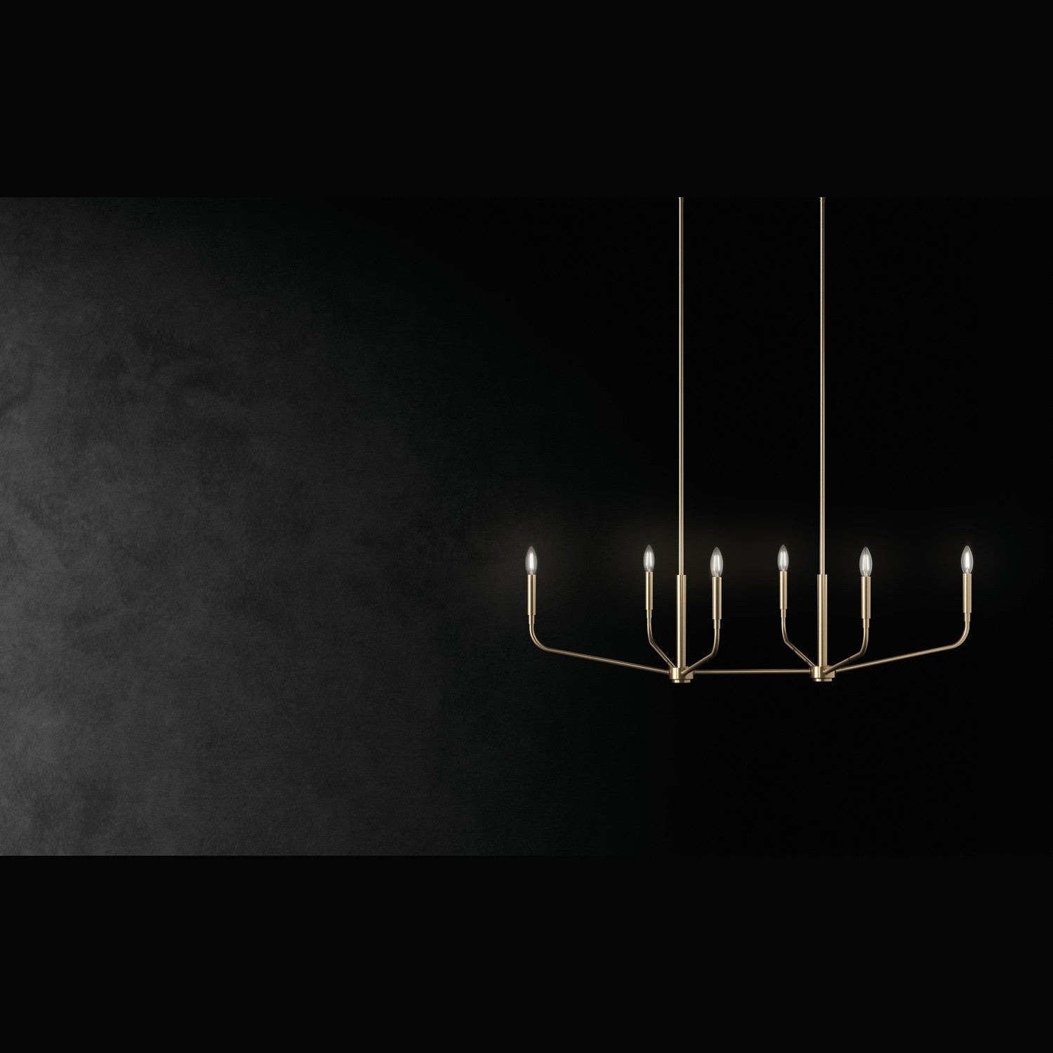 Kichler - 52721CPZ - Six Light Linear Chandelier - Madden - Champagne Bronze