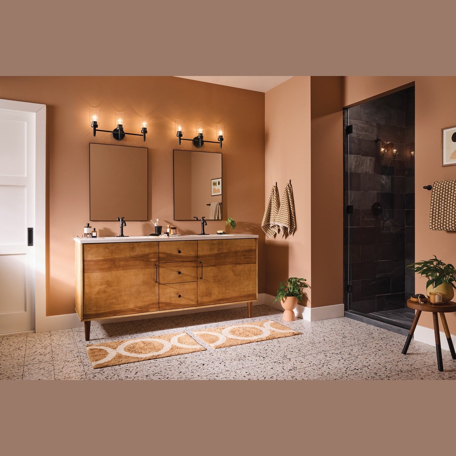 Kichler - 55185BK - Three Light Vanity - Madden - Black