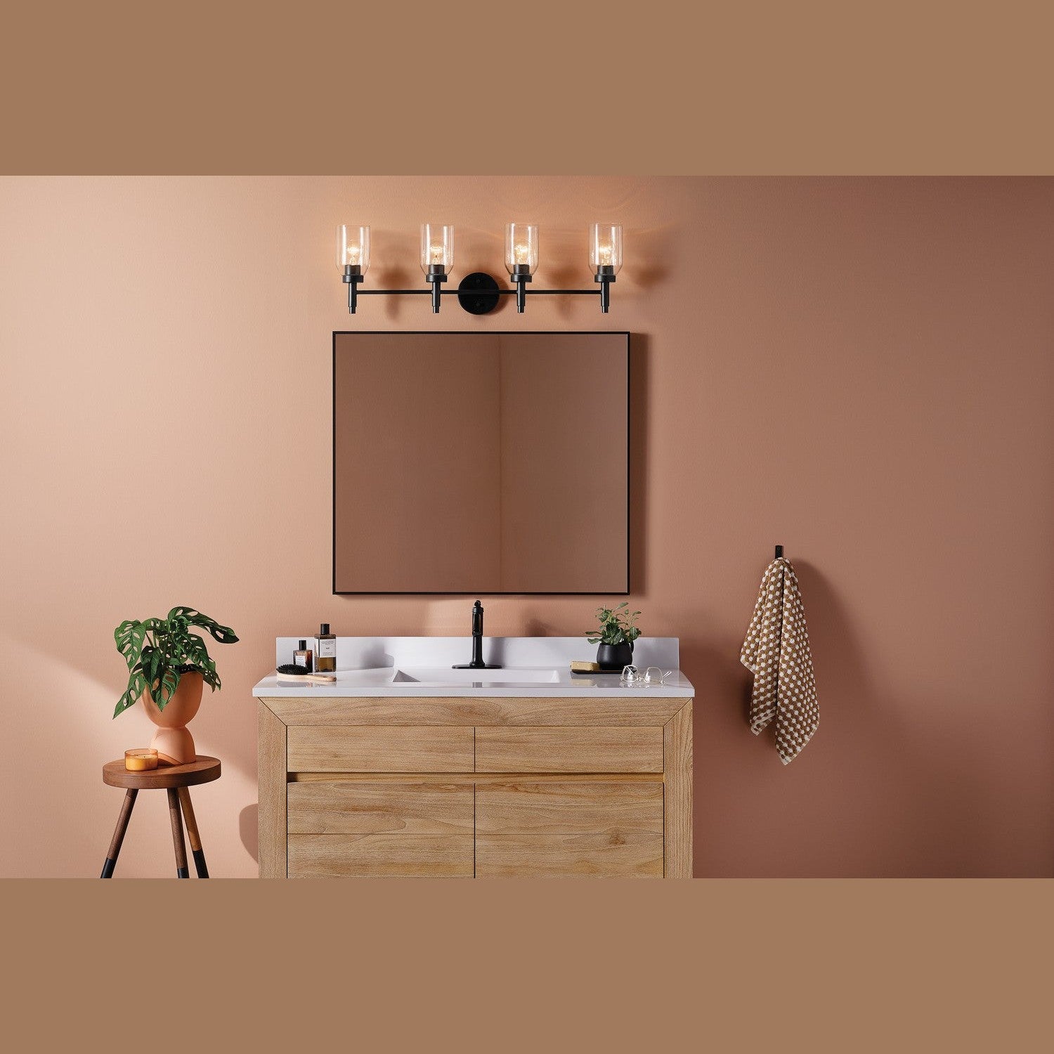 Kichler - 55186BK - Four Light Vanity - Madden - Black