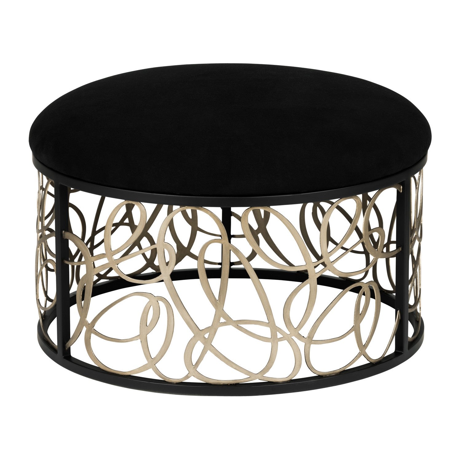 Varaluz - 381TC32NMBAR - Nesting Coffee Table and Ottoman - Scribble - Matte Black/Artifact
