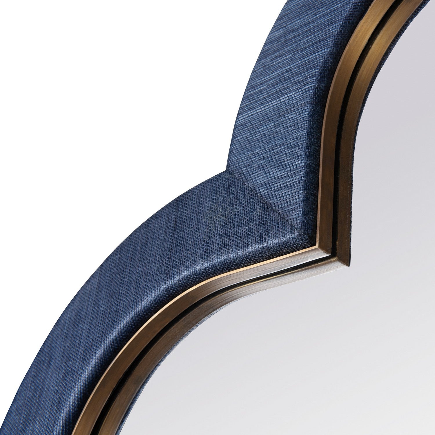 Varaluz - 455MI50A - Wall Mirror - Swiss - Dark Blue Grasscloth/Weathered Brass
