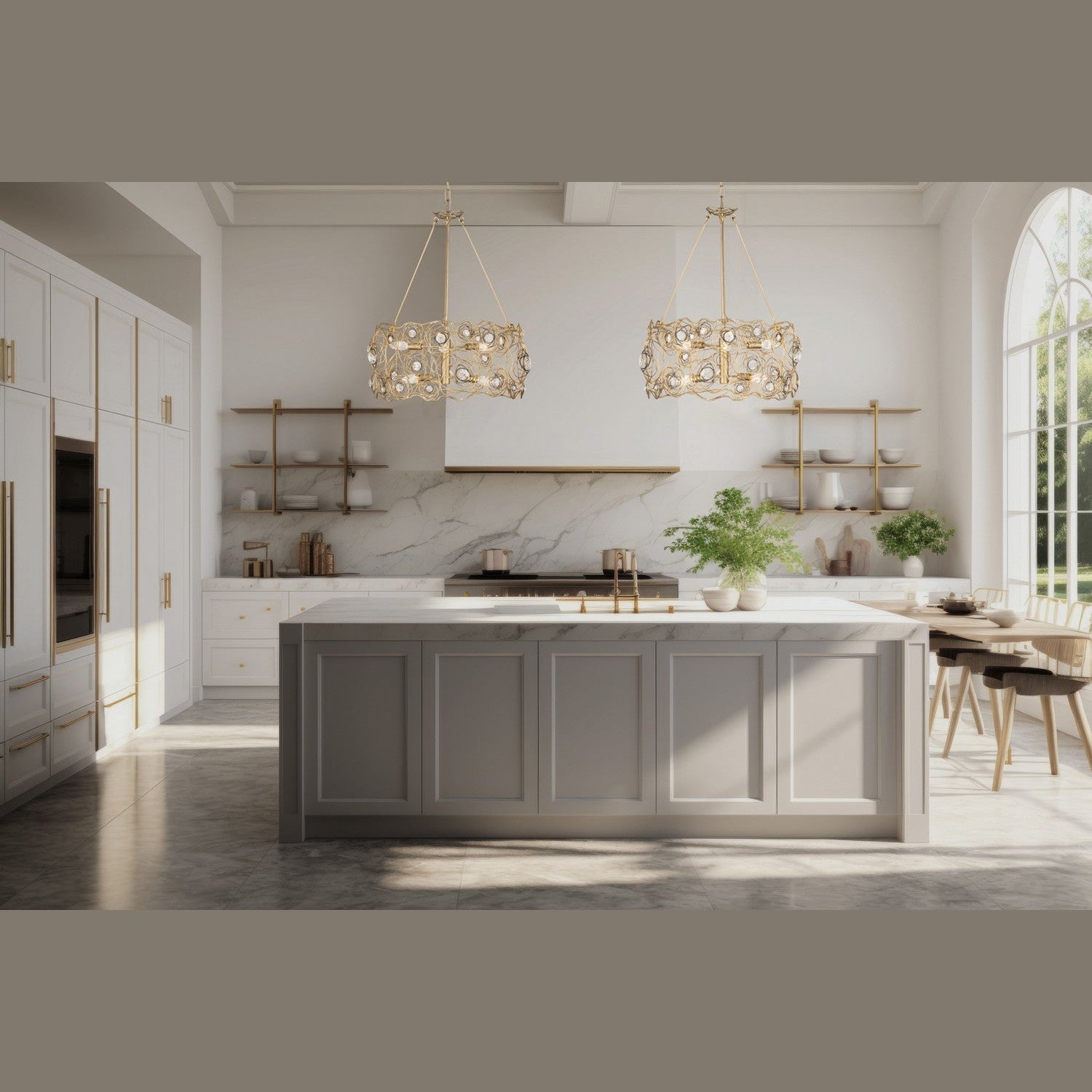 Varaluz - 500C06HGOB - Six Light Chandelier - Ethereal Rose - Havana Gold Ombre