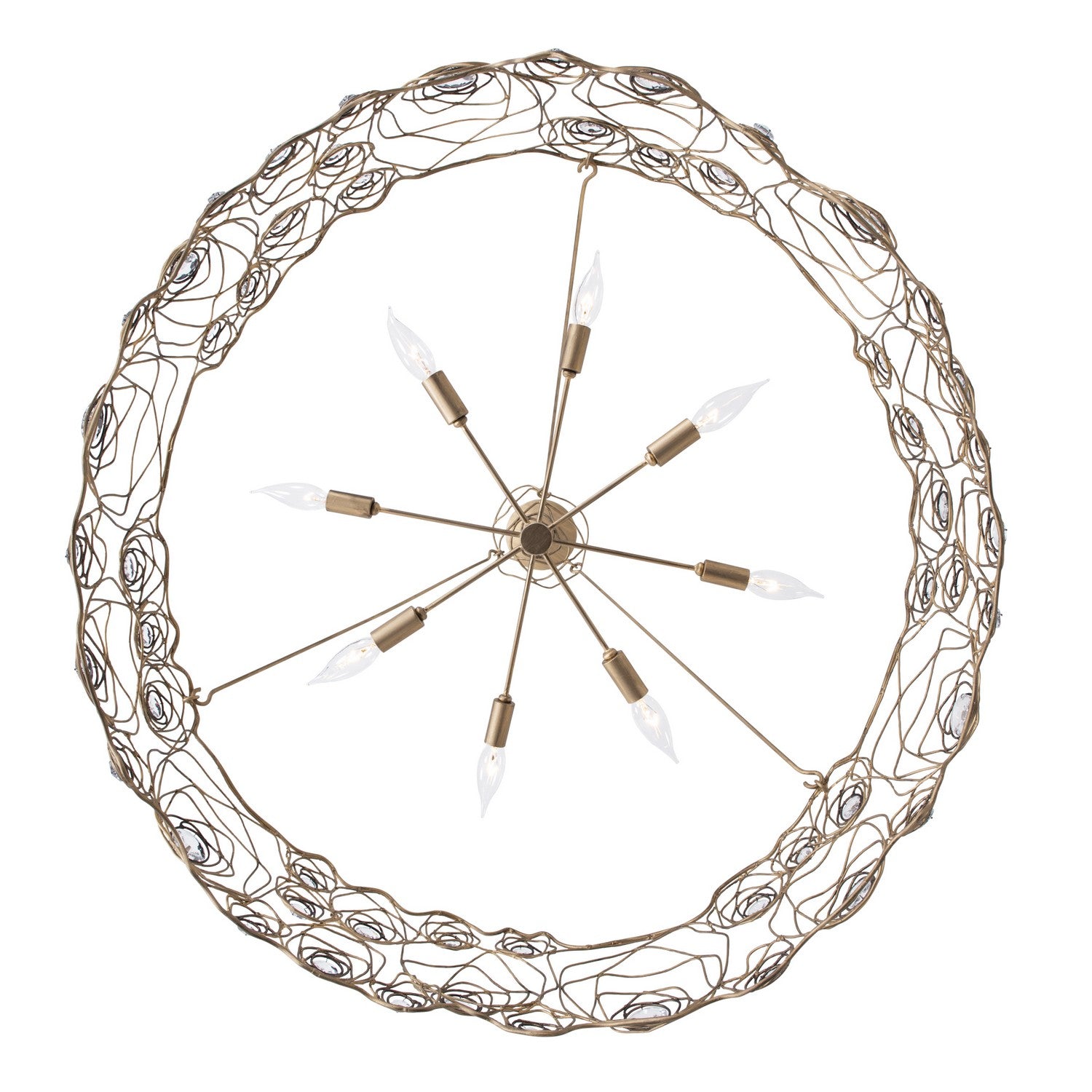 Varaluz - 500C08HGOB - Eight Light Chandelier - Ethereal Rose - Havana Gold Ombre