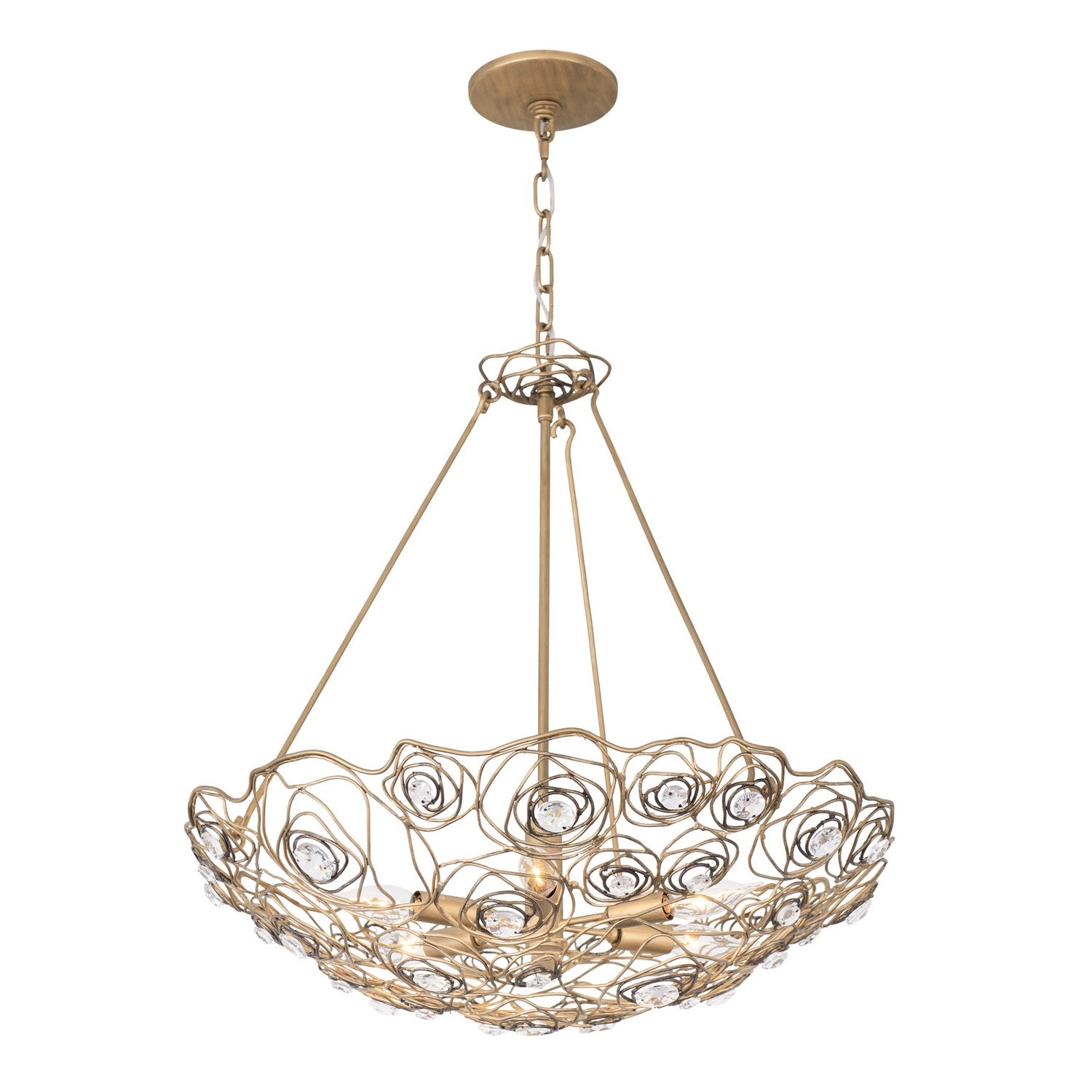 Varaluz - 500P06HGOB - Six Light Pendant - Ethereal Rose - Havana Gold Ombre