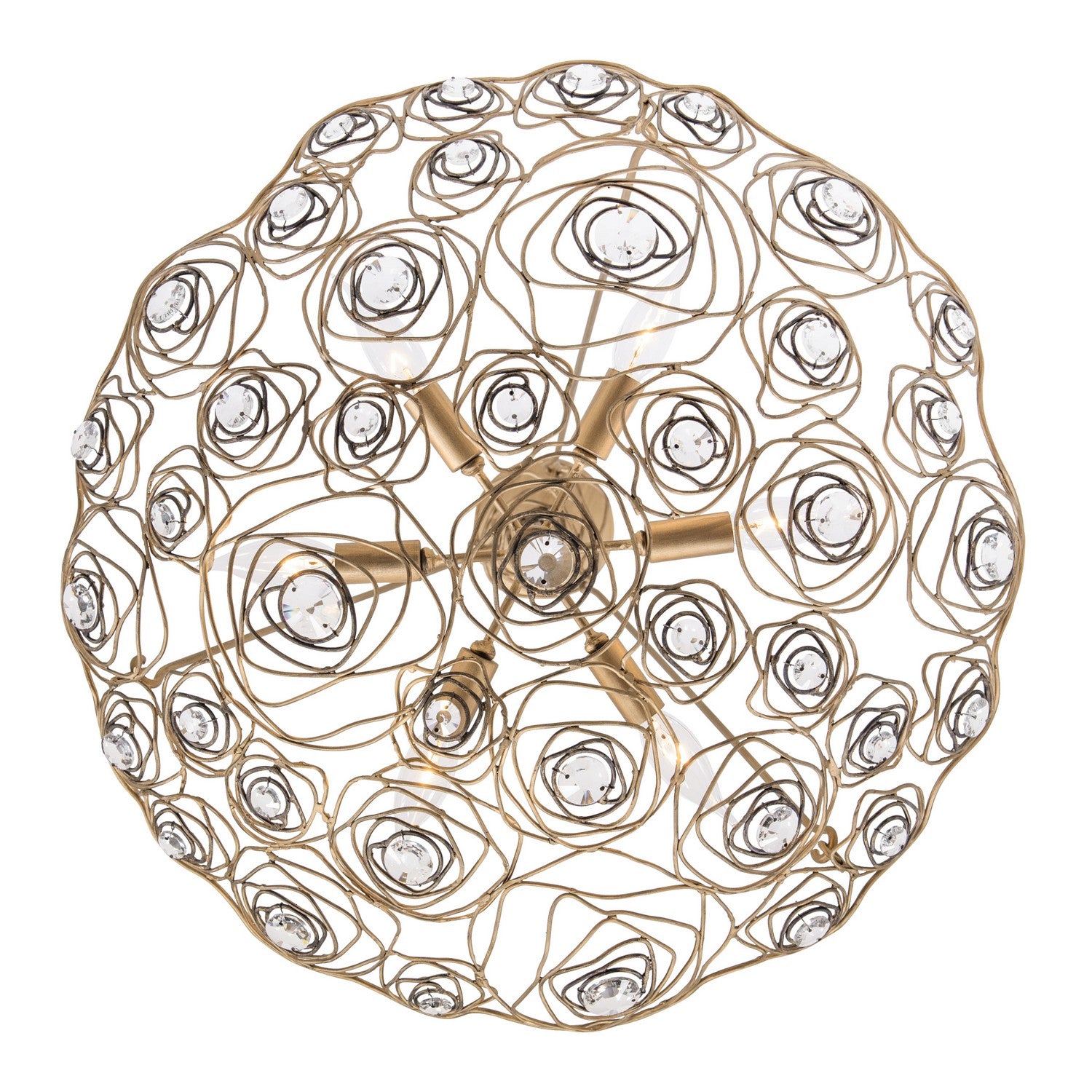 Varaluz - 500P06HGOB - Six Light Pendant - Ethereal Rose - Havana Gold Ombre