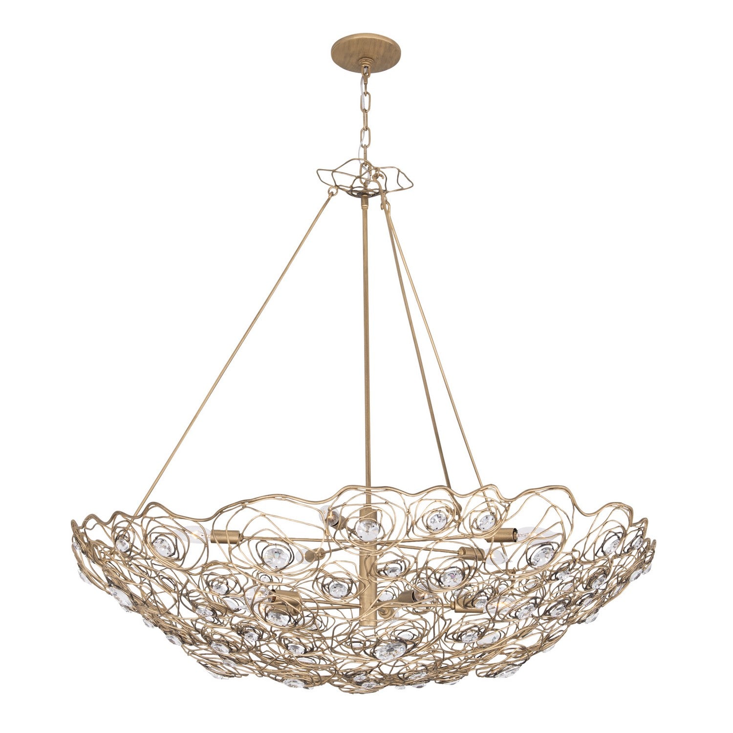 Varaluz - 500P10HGOB - Ten Light Pendant - Ethereal Rose - Havana Gold Ombre