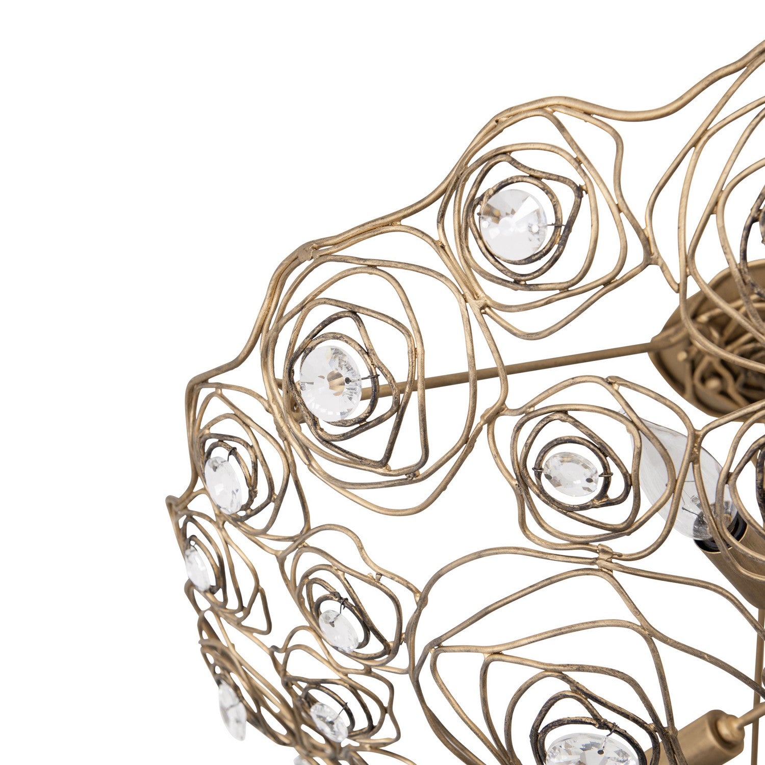 Varaluz - 500S03HGOB - Three Light Semi-Flush Mount - Ethereal Rose - Havana Gold Ombre
