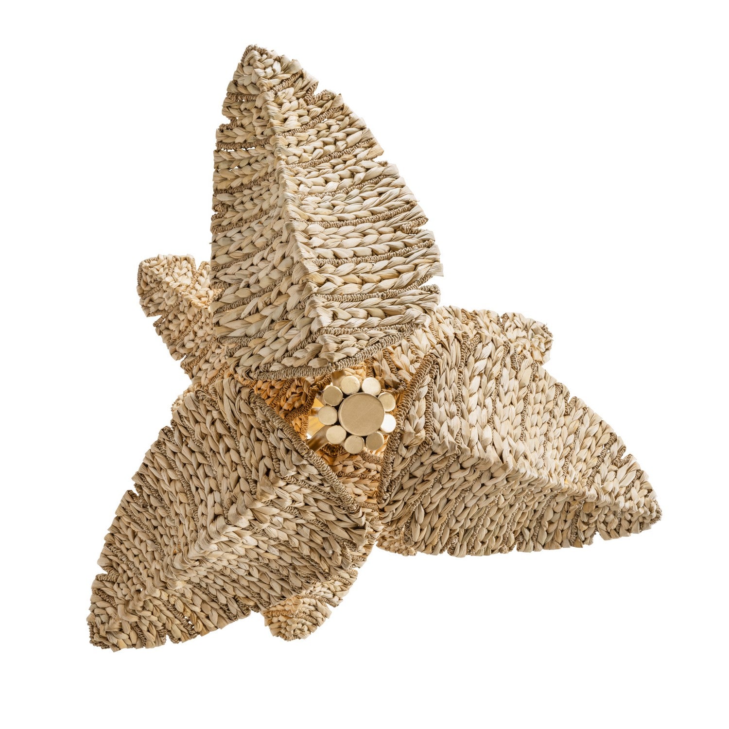 Varaluz - 901C09FGN - Nine Light Chandelier - Banana Leaf - French Gold/Natural Seagrass