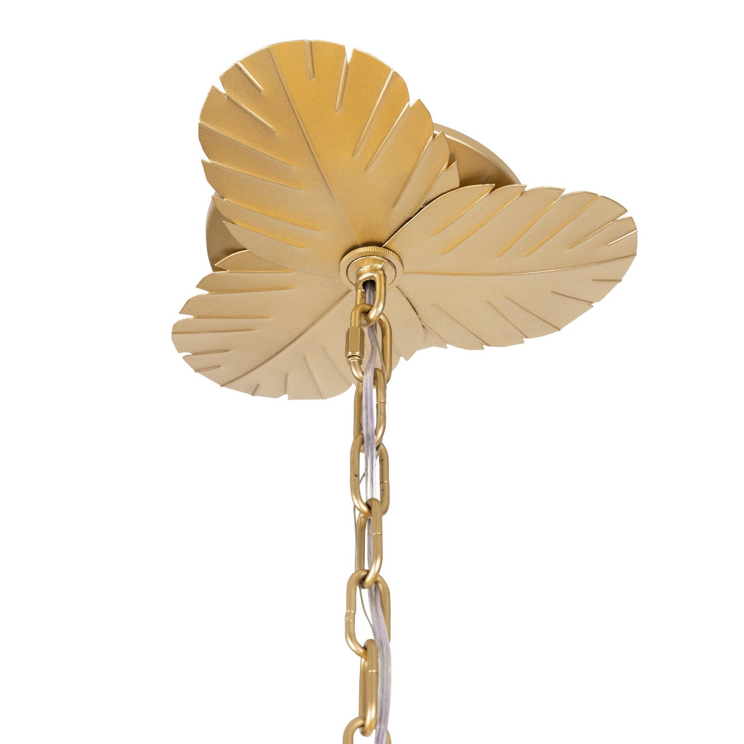 Varaluz - 901C09FGN - Nine Light Chandelier - Banana Leaf - French Gold/Natural Seagrass
