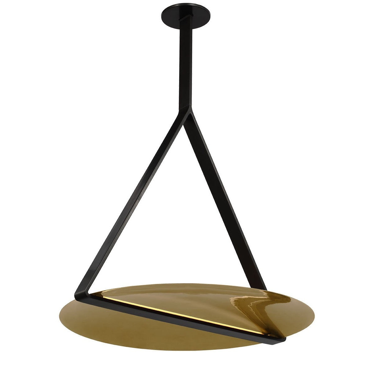 Visual Comfort Modern - PBPD35127BZ/NB - LED Pendant - Cymbal - Dark Bronze/Natural Brass