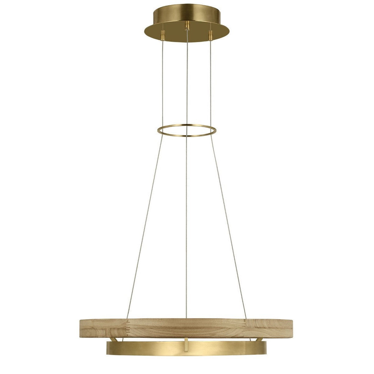 Visual Comfort Modern - 700GRC24HABNO-LED930 - LED Chandelier - Grace - Hand Rubbed Antique Brass/Natural Oak