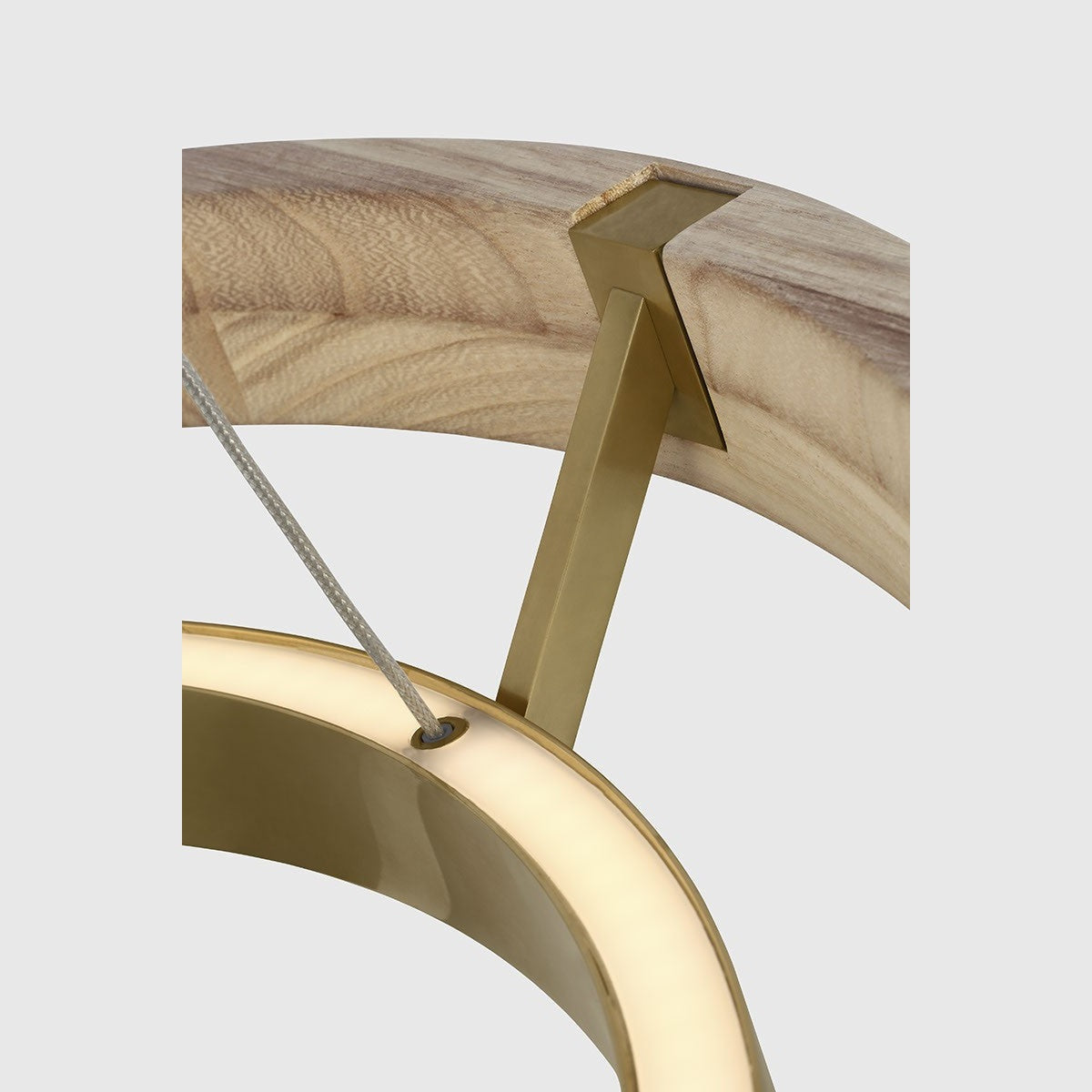 Visual Comfort Modern - 700GRC24HABNO-LED930 - LED Chandelier - Grace - Hand Rubbed Antique Brass/Natural Oak