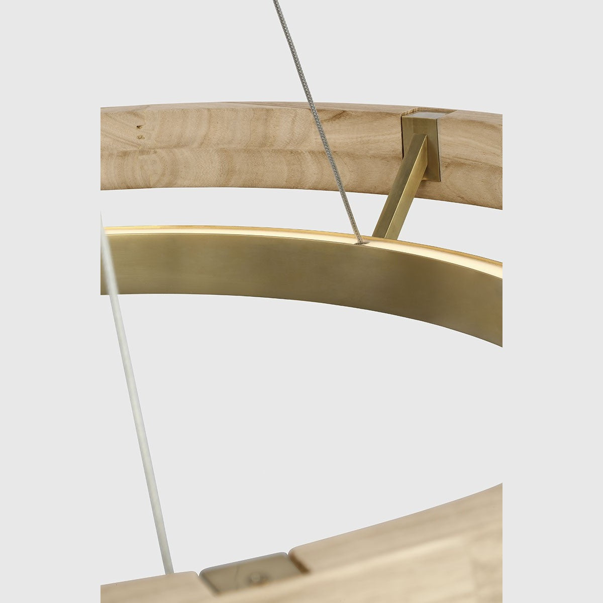 Visual Comfort Modern - 700GRC30HABNO-LED930 - LED Chandelier - Grace - Hand Rubbed Antique Brass/Natural Oak