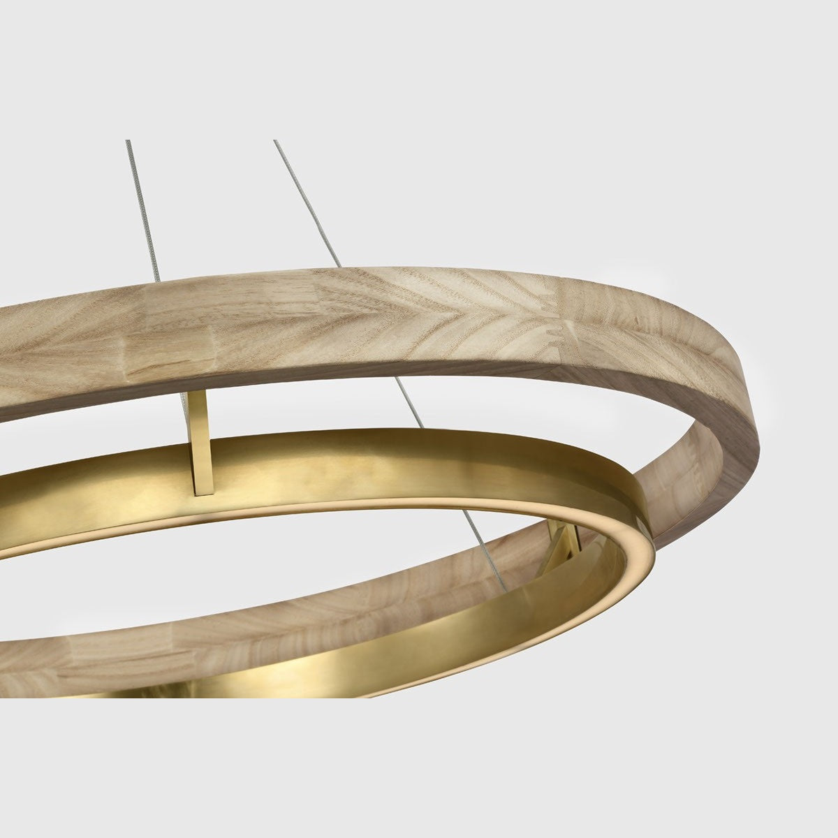 Visual Comfort Modern - 700GRC30HABNO-LED930 - LED Chandelier - Grace - Hand Rubbed Antique Brass/Natural Oak
