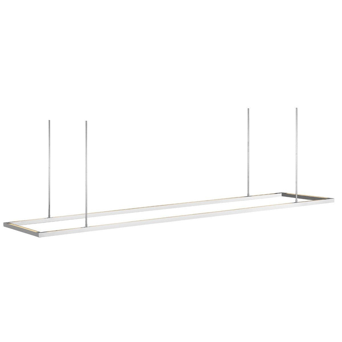 Visual Comfort Modern - 700LSSTG84PSS-LED927-277 - LED Linear Suspension - Stagger - Polished Stainless Steel