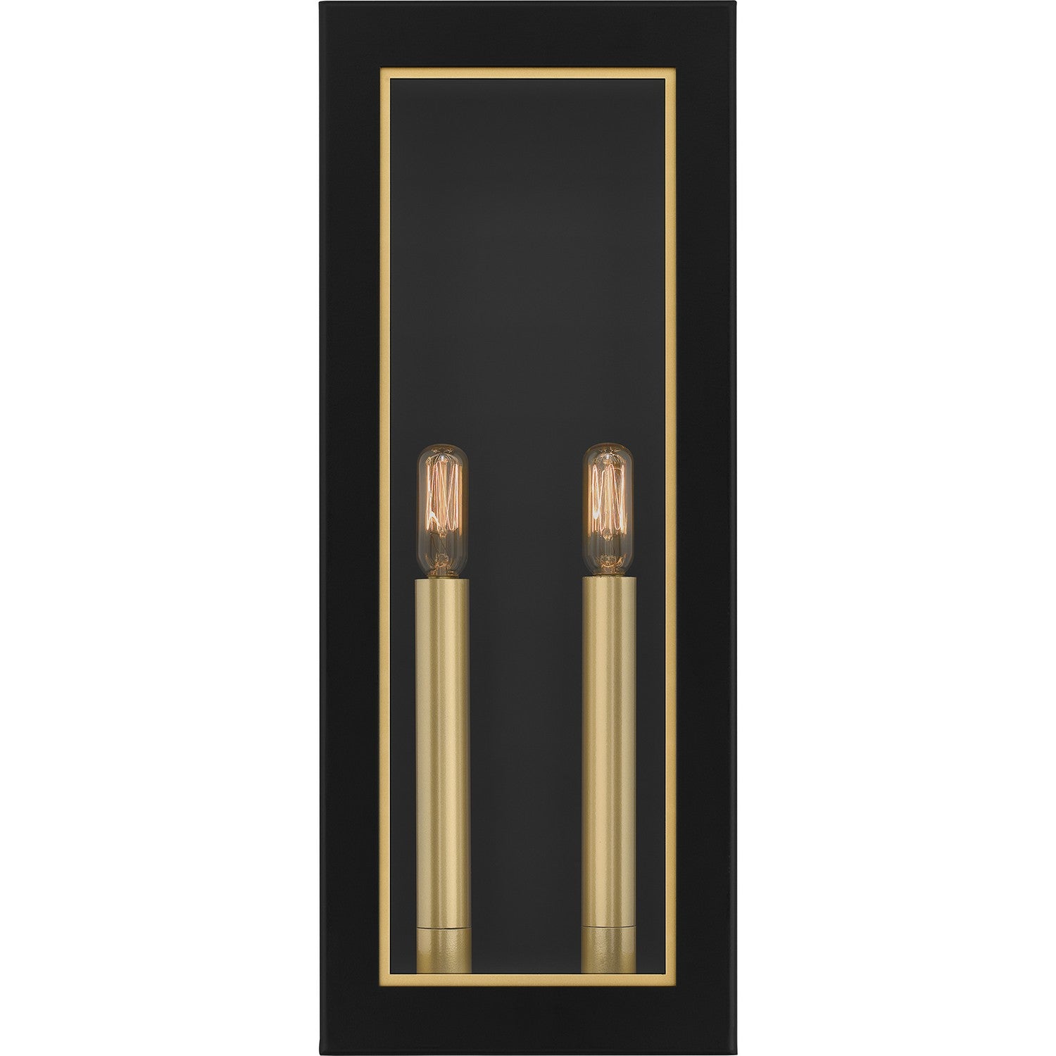 Quoizel - BBN8407MBK - Two Light Outdoor Wall Mount - Bourbon - Matte Black