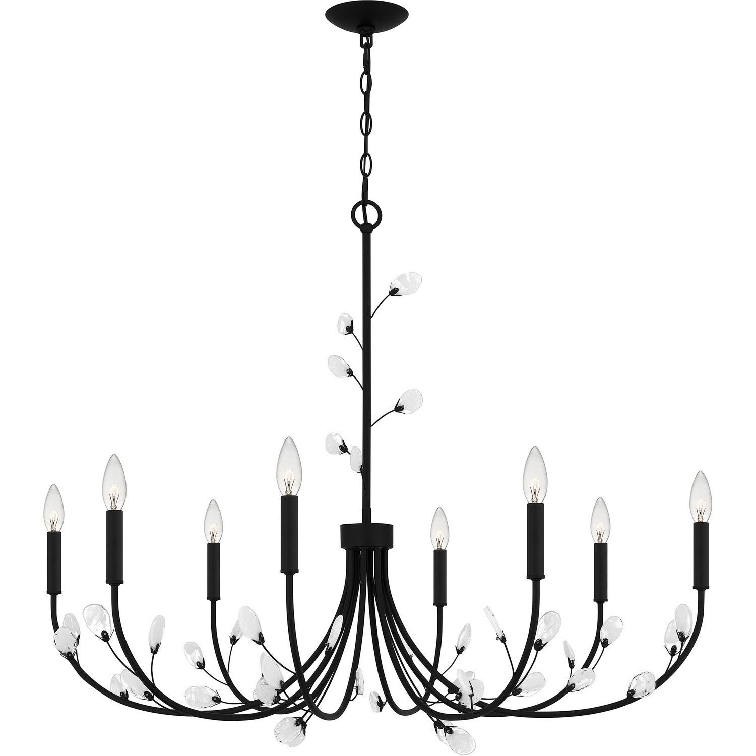 Quoizel - HEI5040MBK - Eight Light Chandelier - Heiress - Matte Black