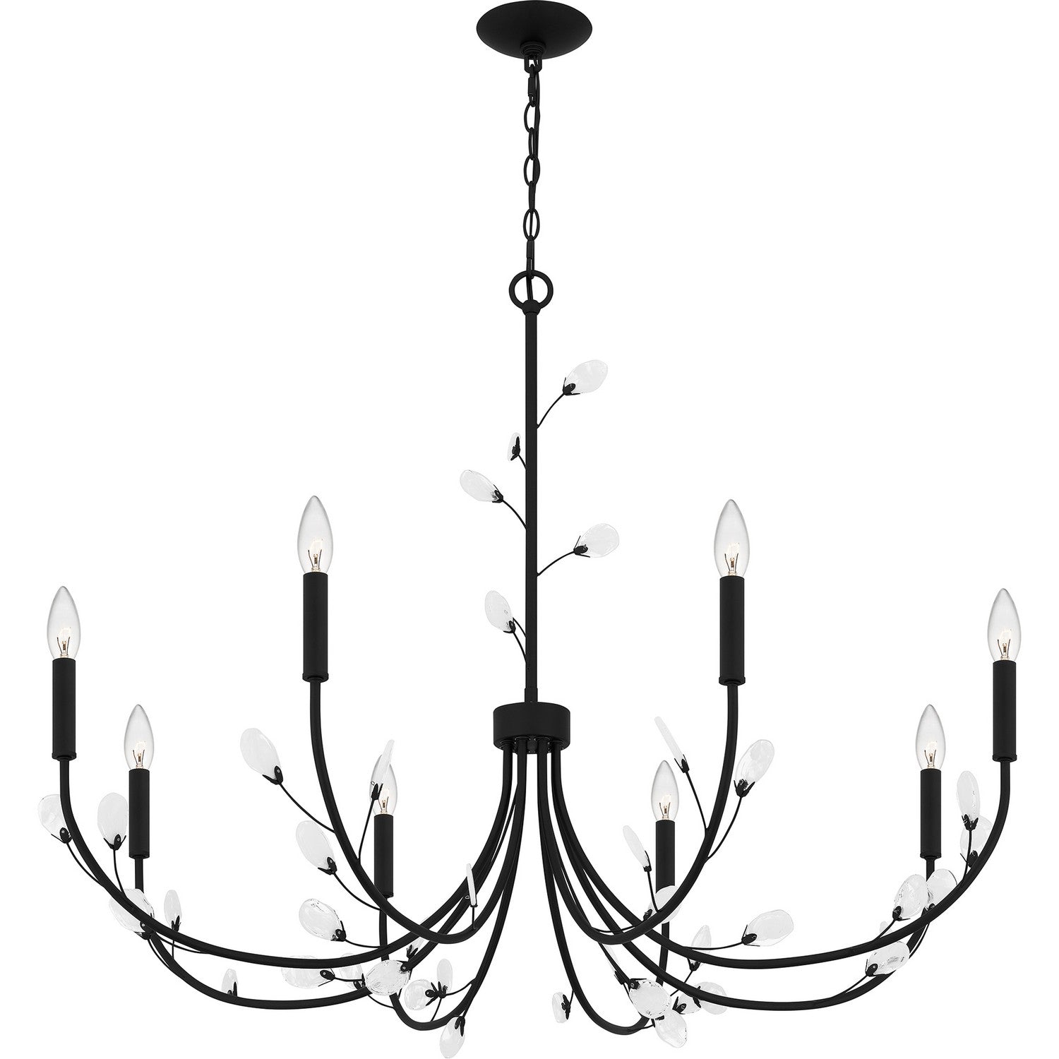 Quoizel - HEI5040MBK - Eight Light Chandelier - Heiress - Matte Black