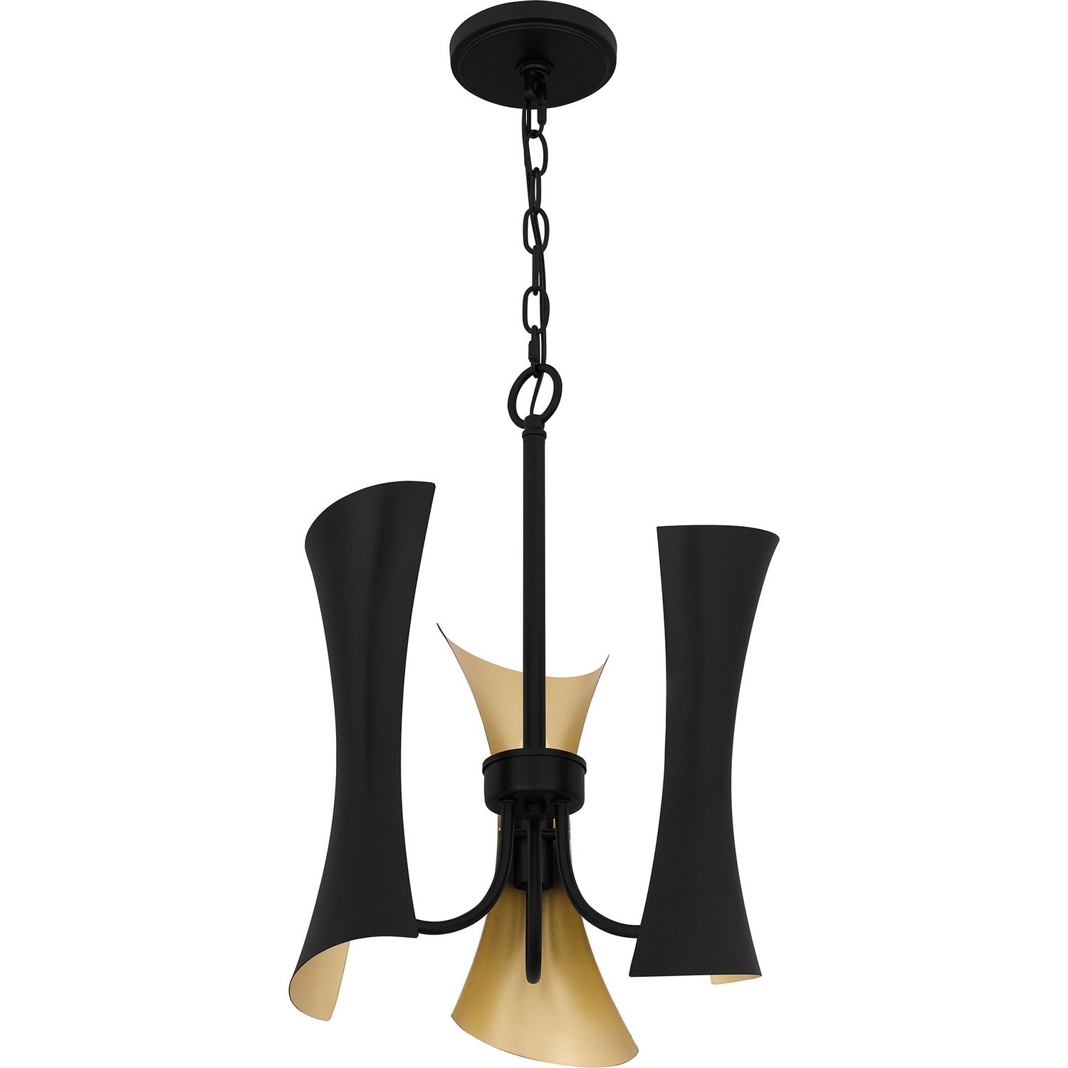Quoizel - MYL2814MBK - Three Light Pendant - Myla - Matte Black