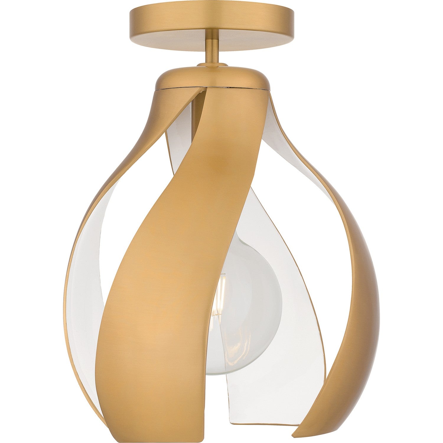 Quoizel - QSF6739BWS - One Light Semi Flush Mount - Quoizel Semi-Flush Mount - Brushed Weathered Brass