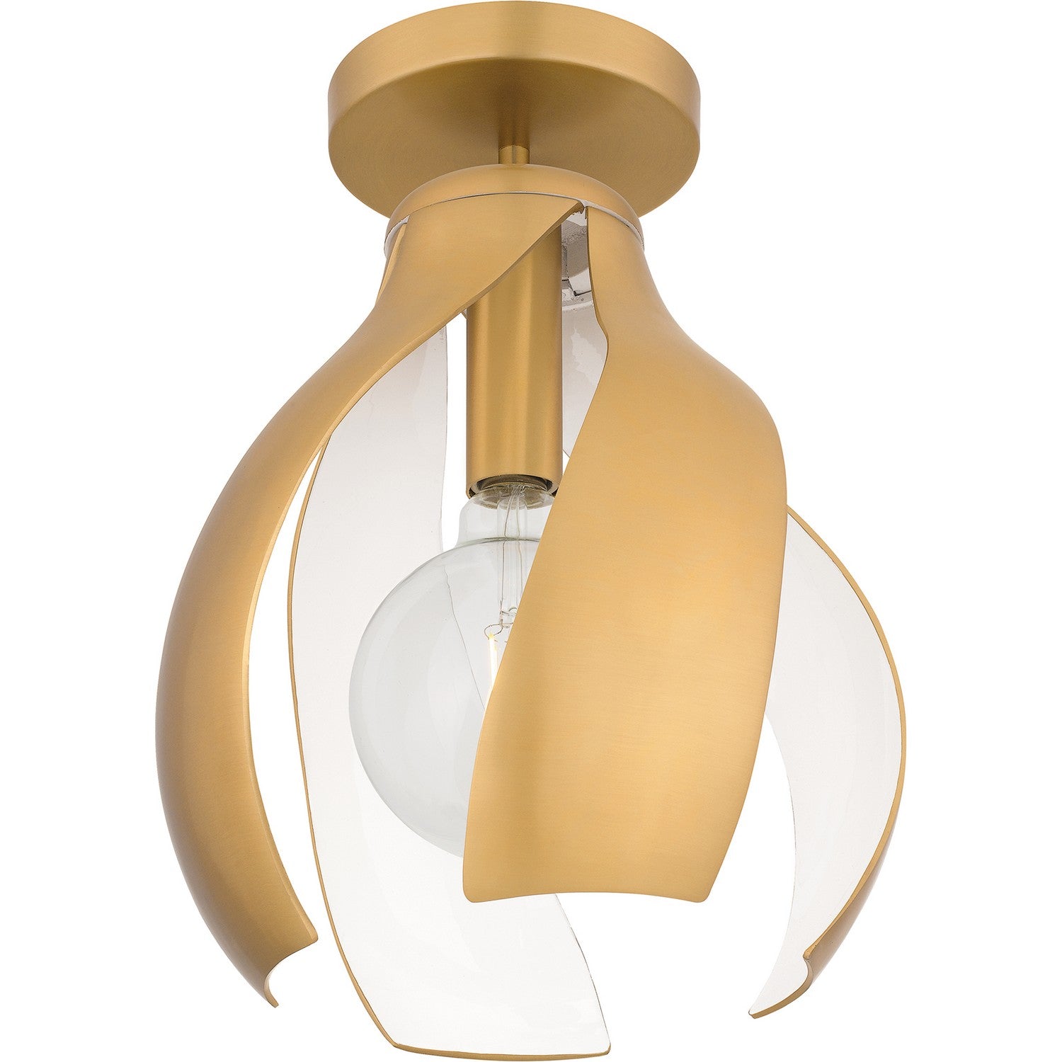 Quoizel - QSF6739BWS - One Light Semi Flush Mount - Quoizel Semi-Flush Mount - Brushed Weathered Brass