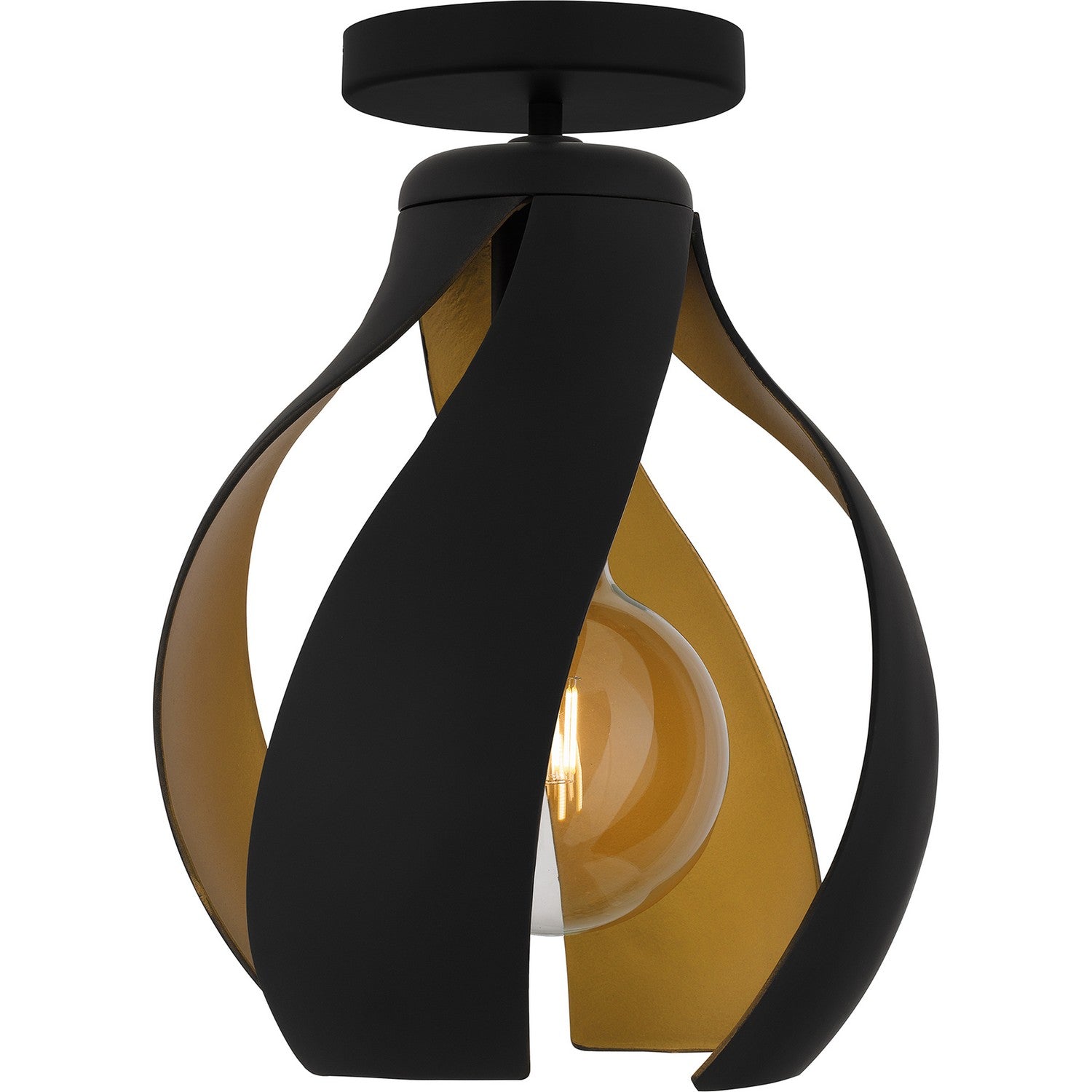 Quoizel - QSF6739MBK - One Light Semi Flush Mount - Quoizel Semi-Flush Mount - Matte Black