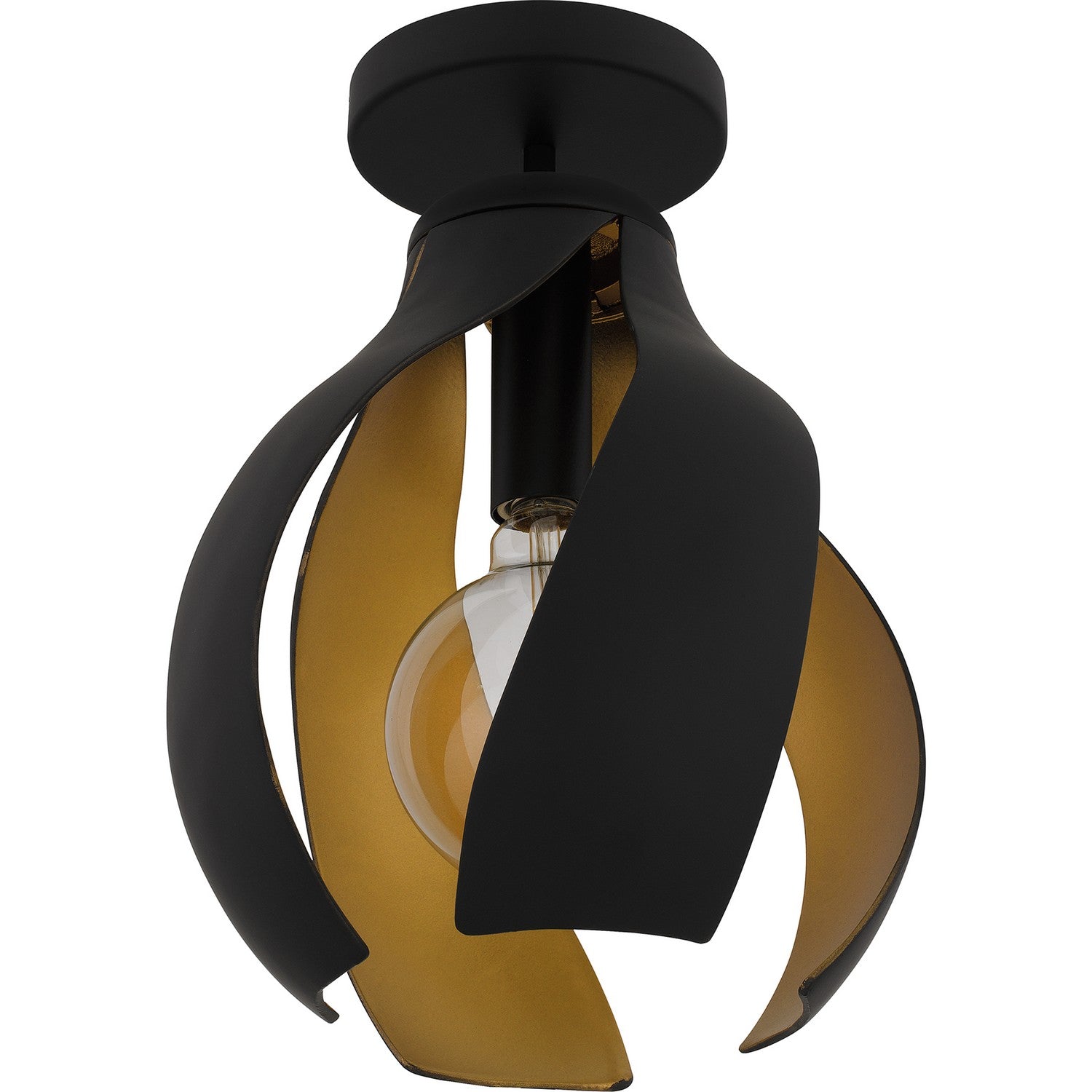 Quoizel - QSF6739MBK - One Light Semi Flush Mount - Quoizel Semi-Flush Mount - Matte Black