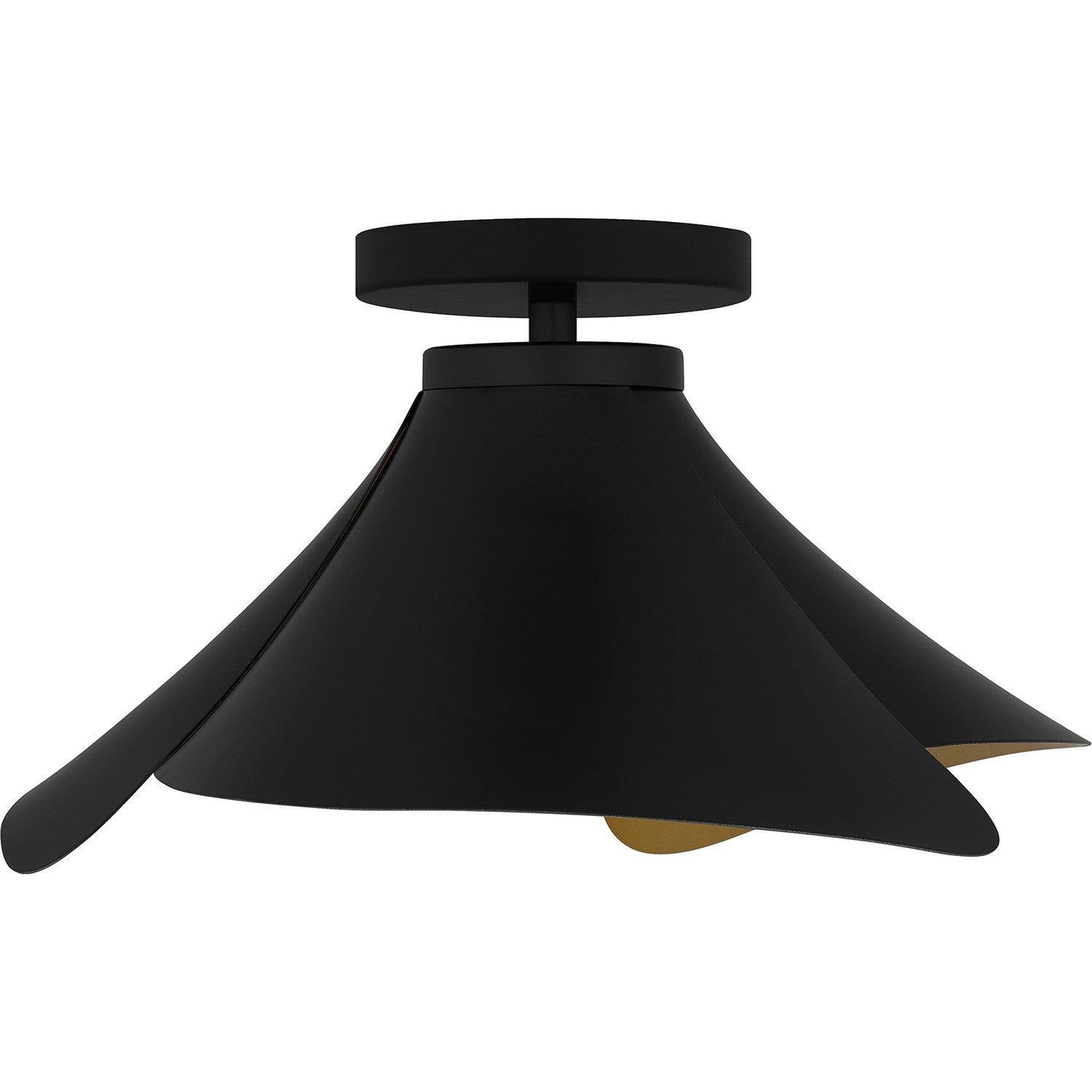 Quoizel - QSF6747MBK - One Light Semi Flush Mount - Quoizel Semi-Flush Mount - Matte Black