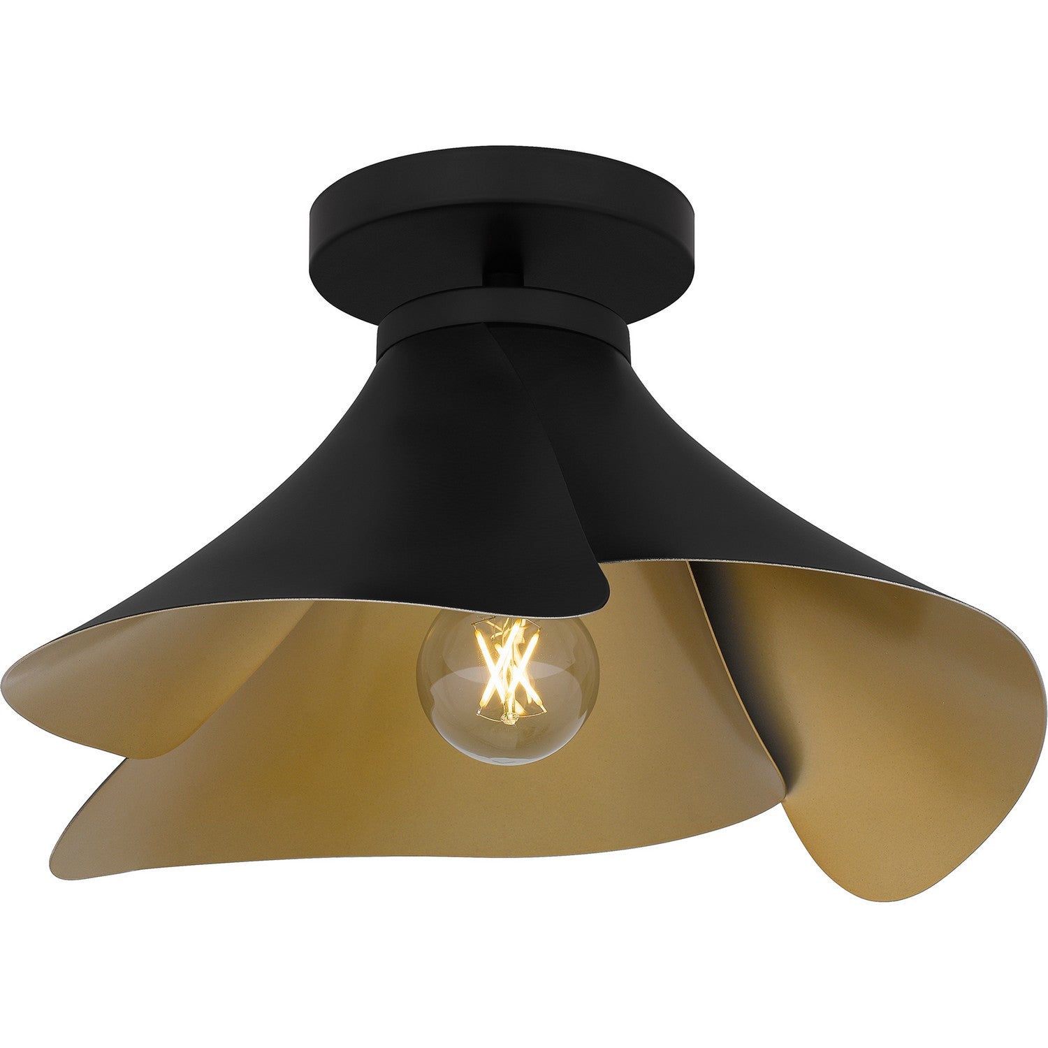 Quoizel - QSF6747MBK - One Light Semi Flush Mount - Quoizel Semi-Flush Mount - Matte Black