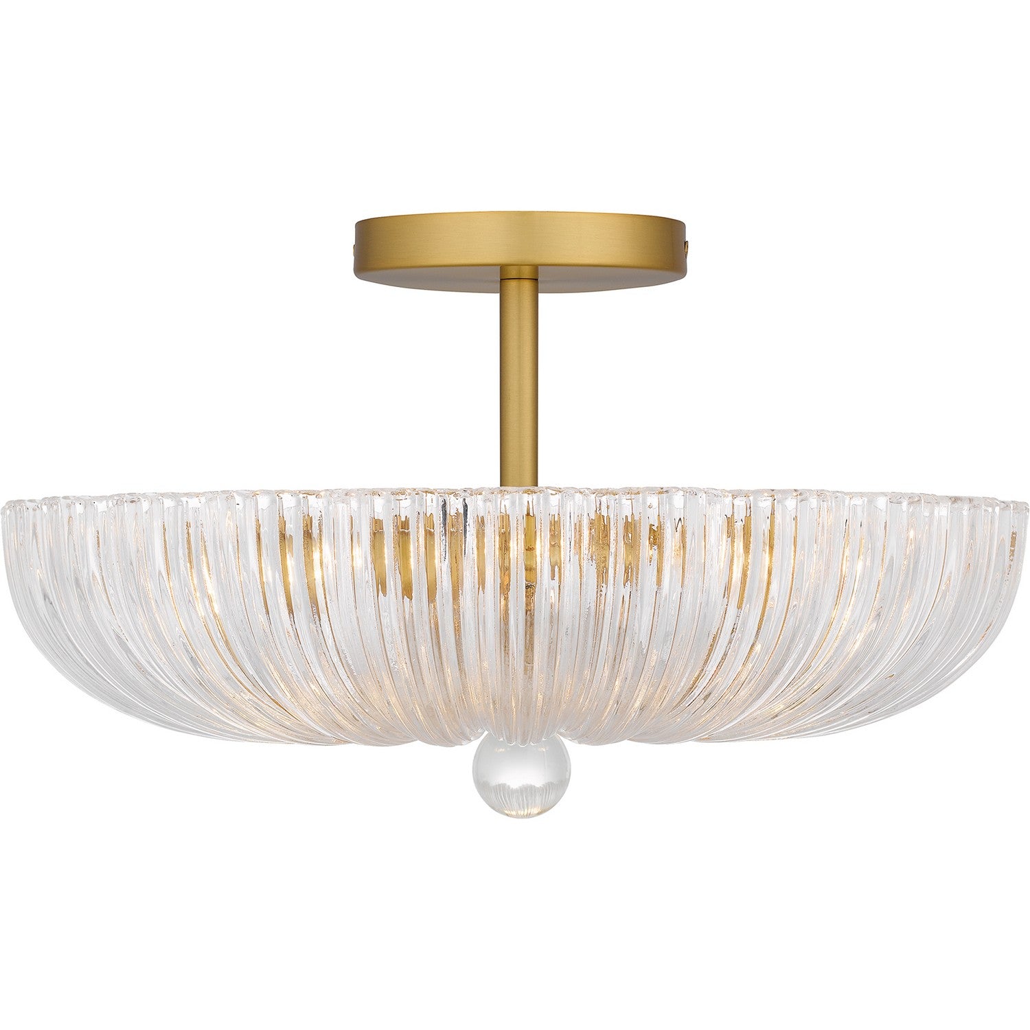 Quoizel - QSF6748BRG - Three Light Semi Flush Mount - Quoizel Semi-Flush Mount - Brushed Gold