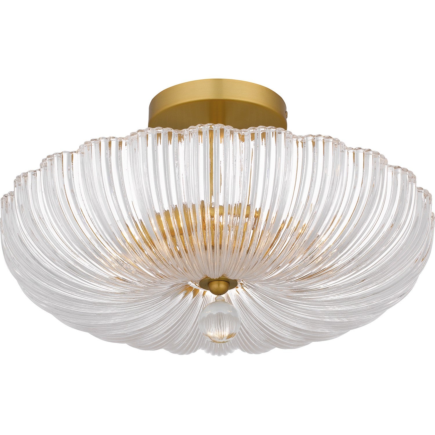 Quoizel - QSF6748BRG - Three Light Semi Flush Mount - Quoizel Semi-Flush Mount - Brushed Gold
