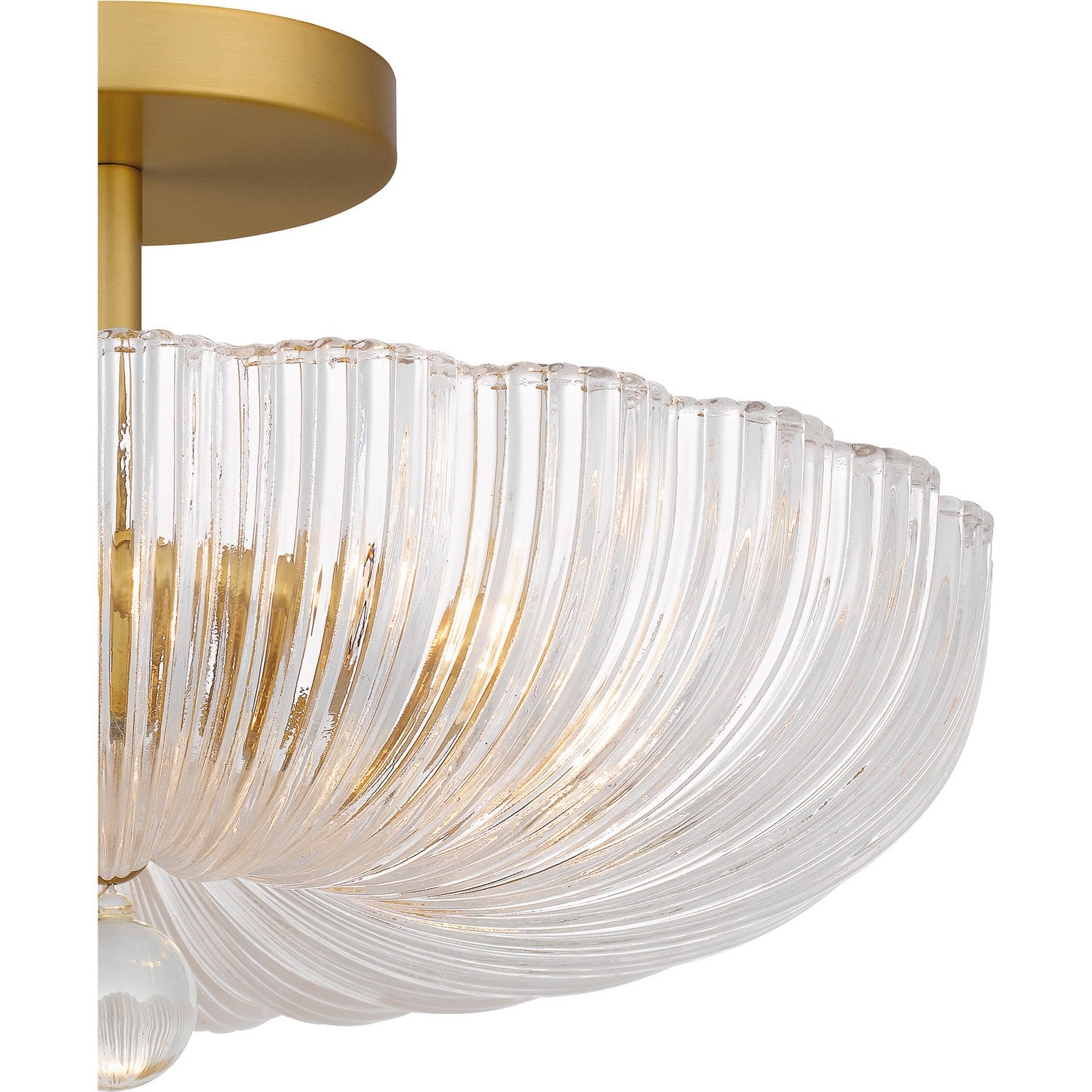 Quoizel - QSF6748BRG - Three Light Semi Flush Mount - Quoizel Semi-Flush Mount - Brushed Gold
