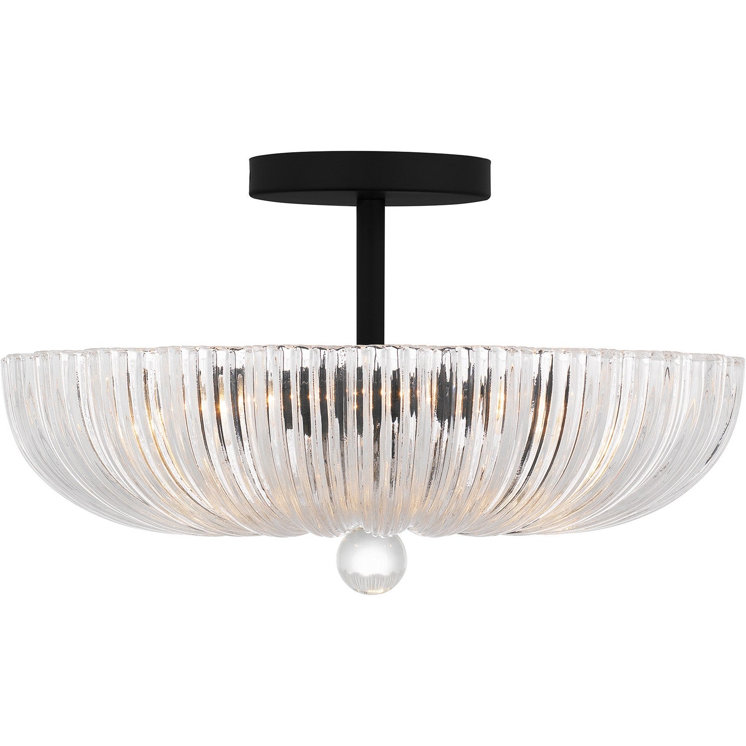 Quoizel - QSF6748MBK - Three Light Semi Flush Mount - Quoizel Semi-Flush Mount - Matte Black