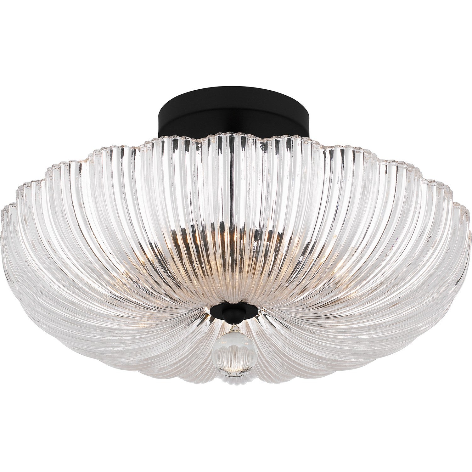 Quoizel - QSF6748MBK - Three Light Semi Flush Mount - Quoizel Semi-Flush Mount - Matte Black