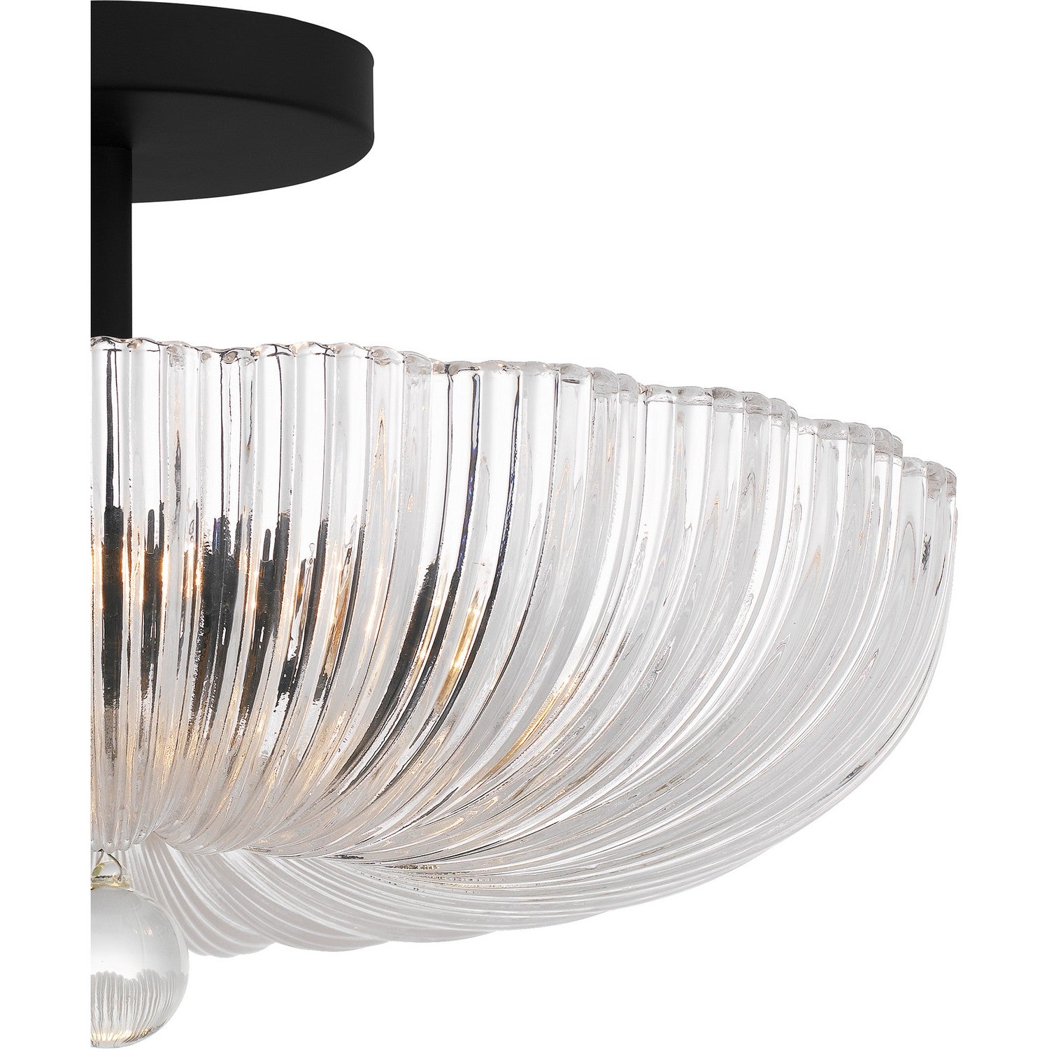 Quoizel - QSF6748MBK - Three Light Semi Flush Mount - Quoizel Semi-Flush Mount - Matte Black