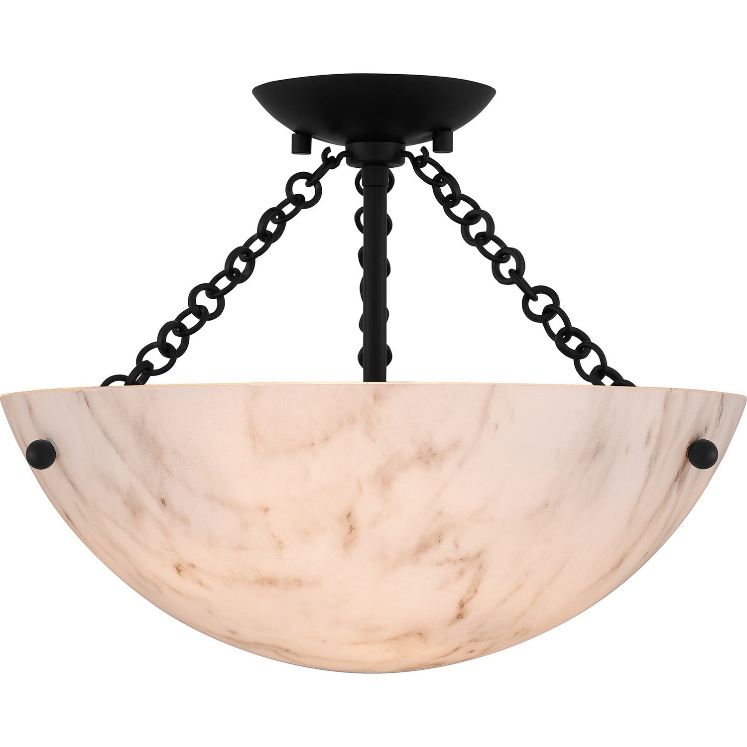 Quoizel - QSF6751MBK - Three Light Semi Flush Mount - Quoizel Semi-Flush Mount - Matte Black