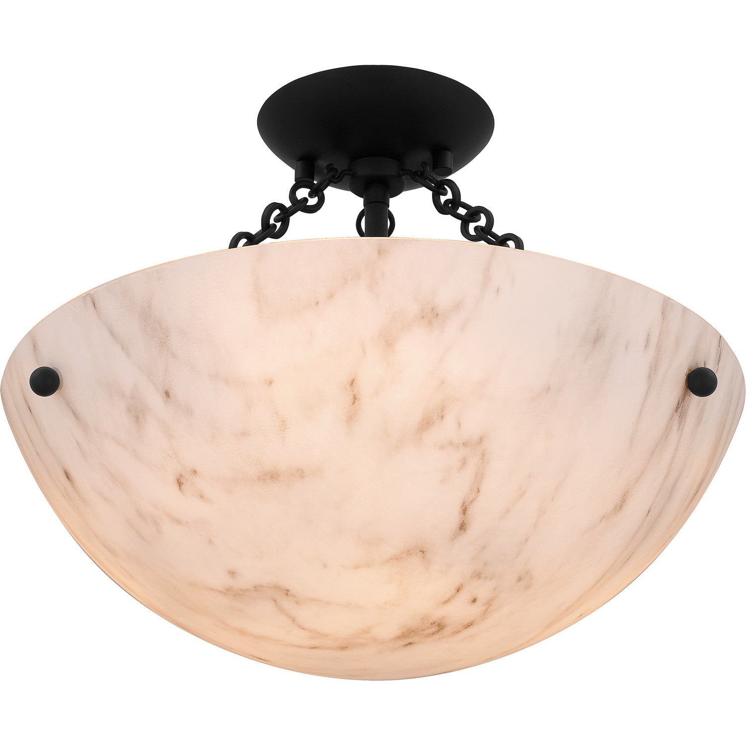 Quoizel - QSF6751MBK - Three Light Semi Flush Mount - Quoizel Semi-Flush Mount - Matte Black