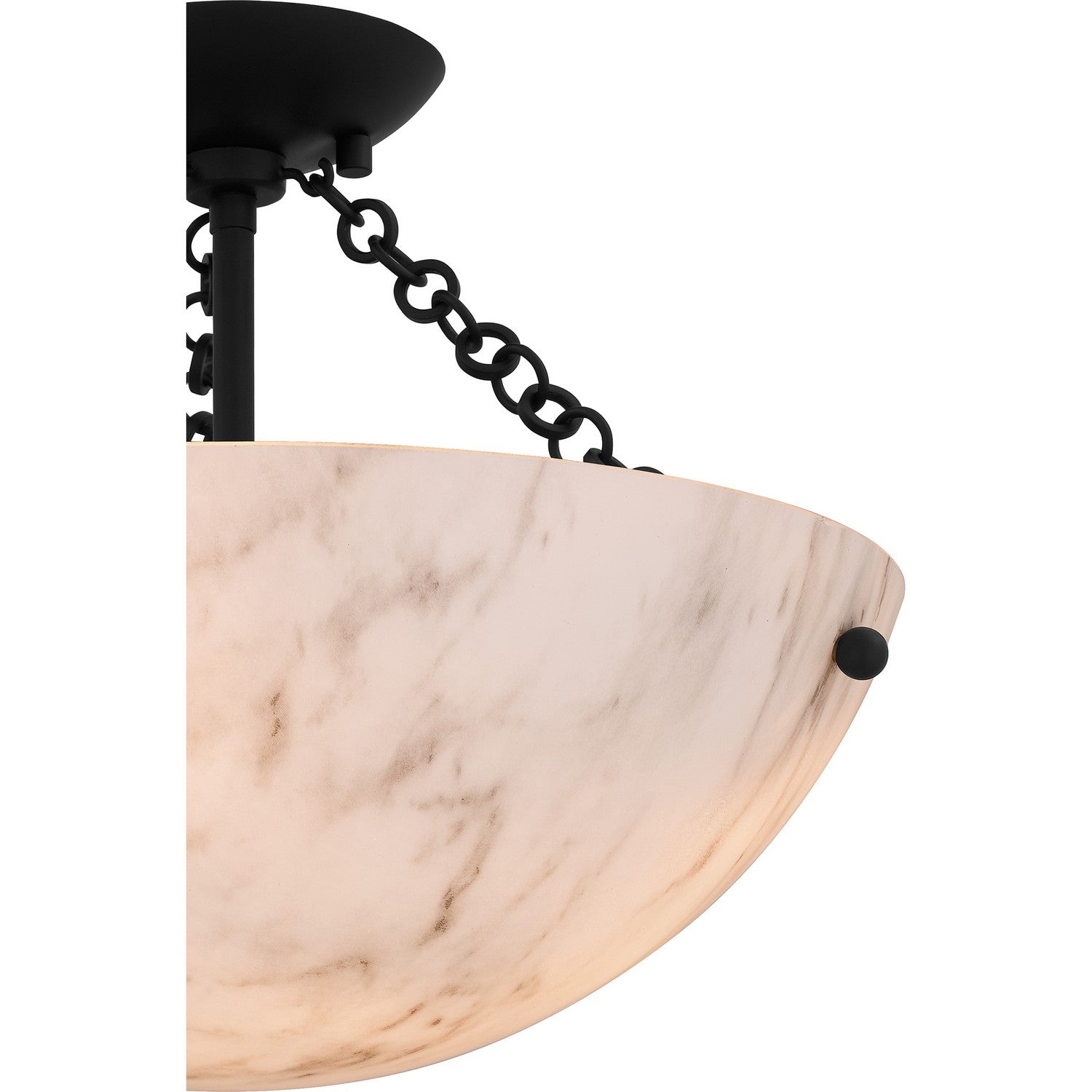 Quoizel - QSF6751MBK - Three Light Semi Flush Mount - Quoizel Semi-Flush Mount - Matte Black