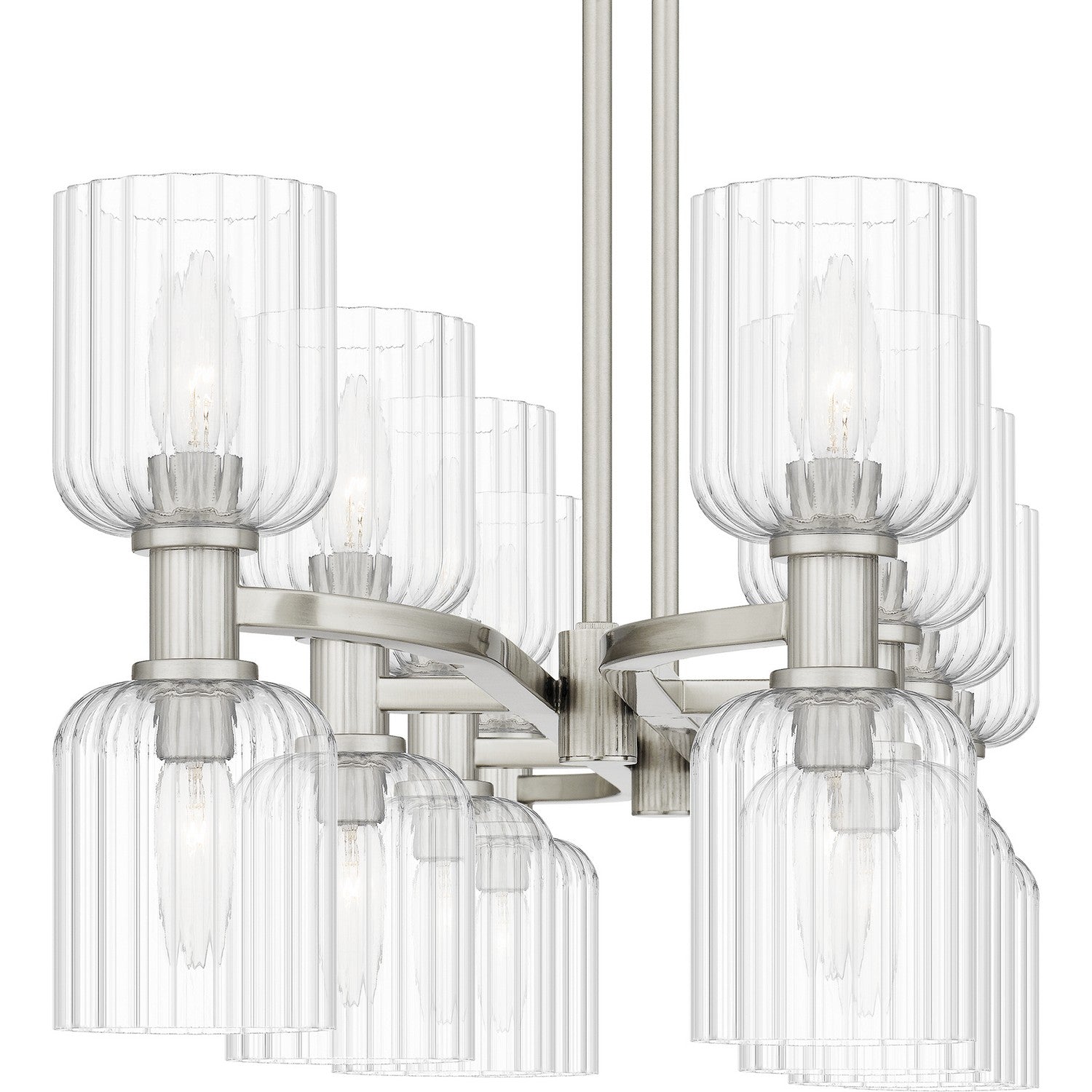 Quoizel - RMD846BN - Eight Light Linear Chandelier - Ramada - Brushed Nickel