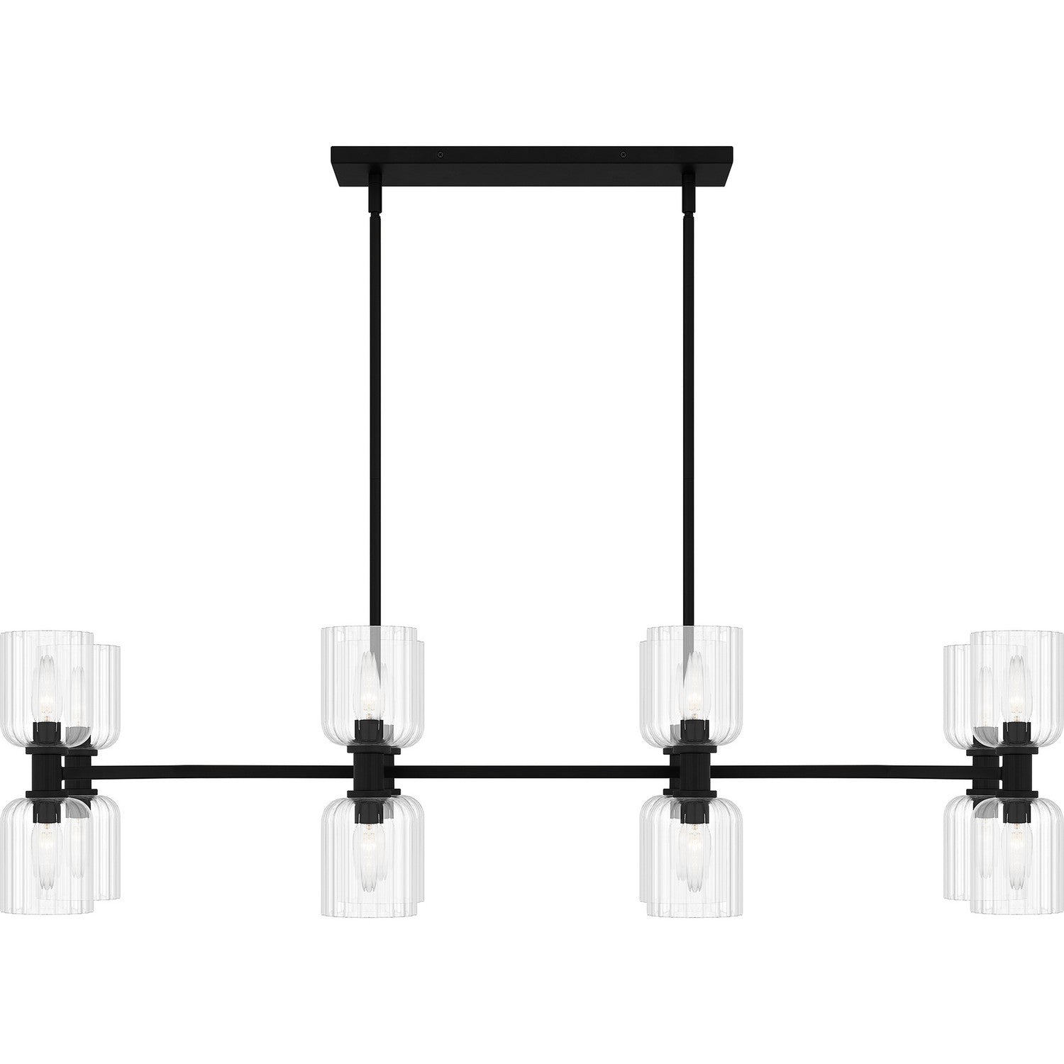 Quoizel - RMD846MBK - Eight Light Linear Chandelier - Ramada - Matte Black